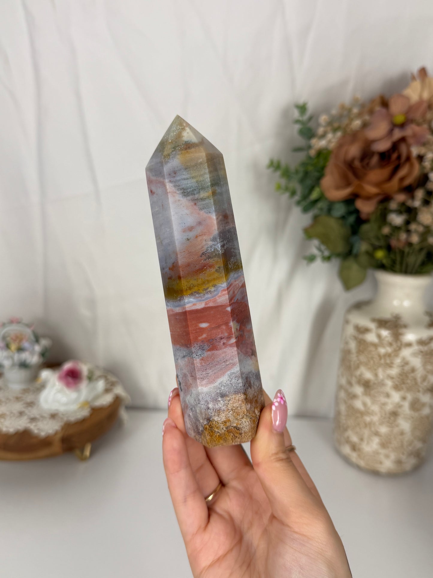 Colorful Large Sea Jasper Tower (73)