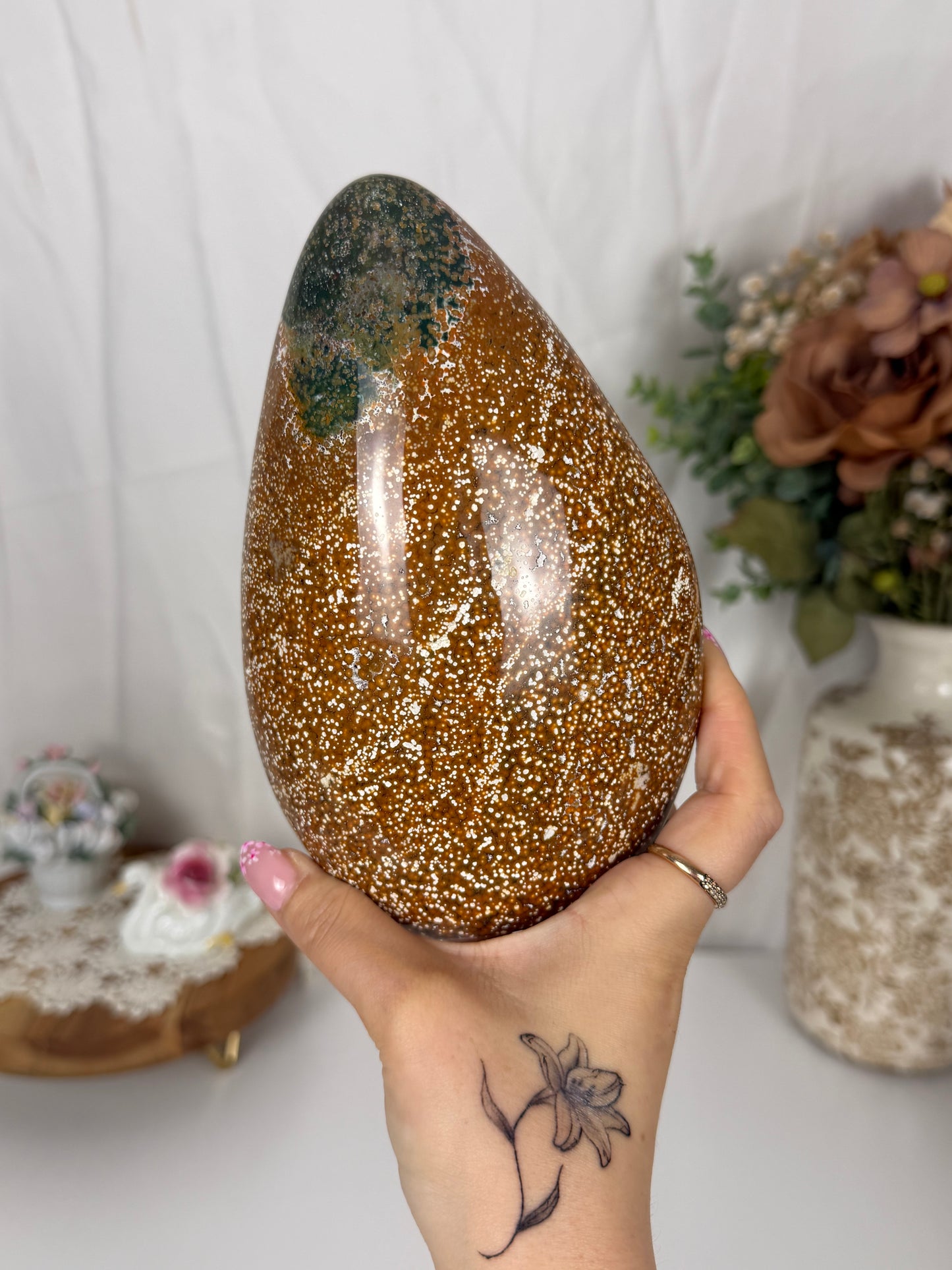 Large Orby Burnt Orange Sea Jasper Freeform (140)