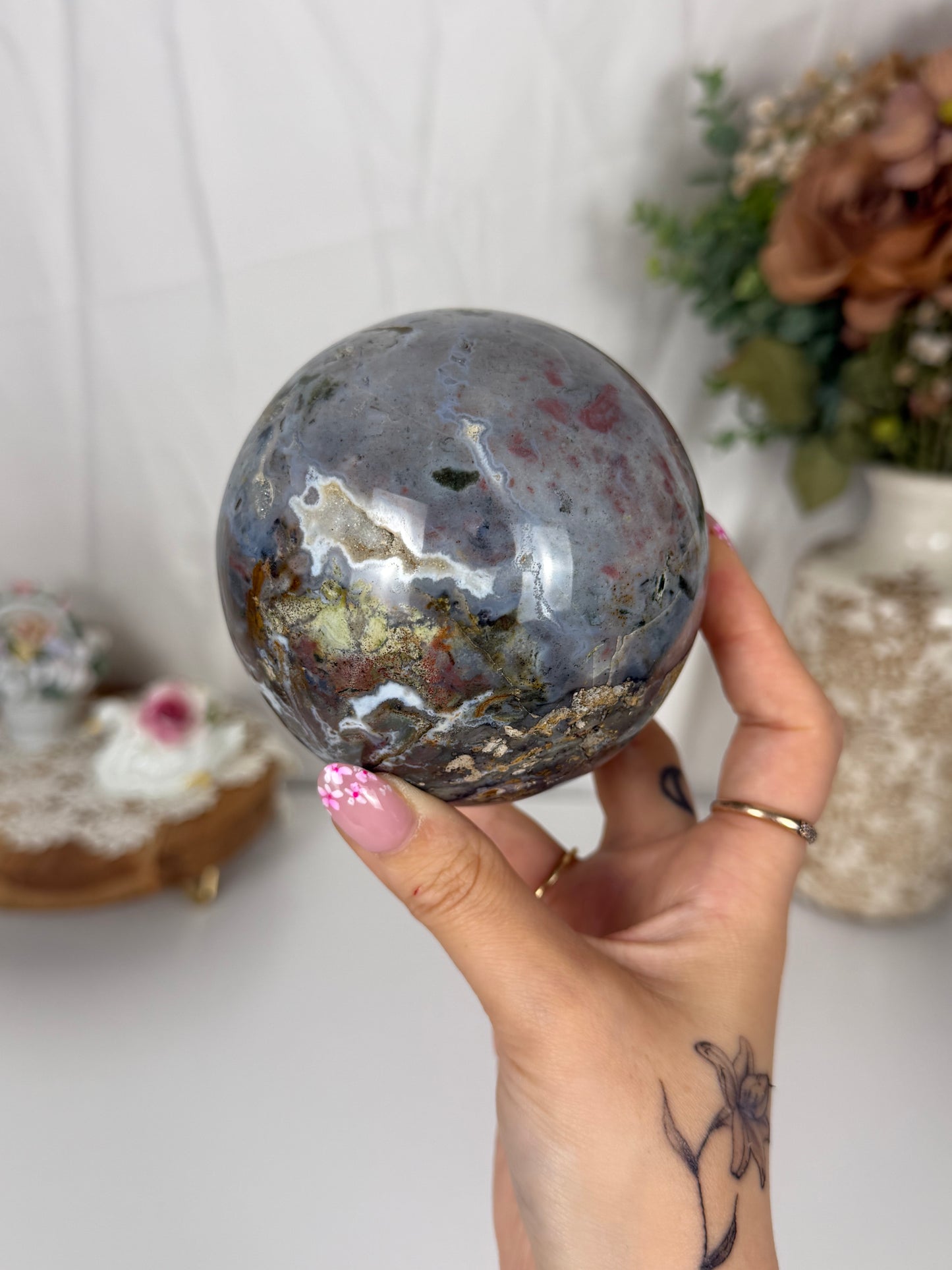 Earthy Sea Jasper Sphere (110)