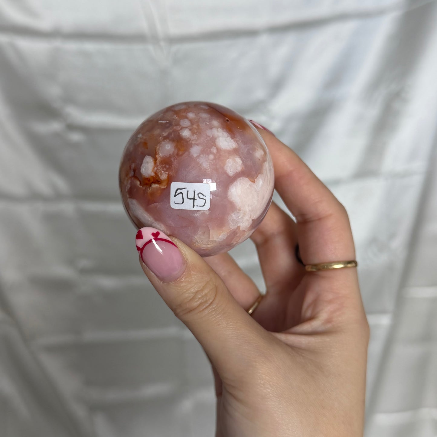 Carnelian & Flower Agate Sphere