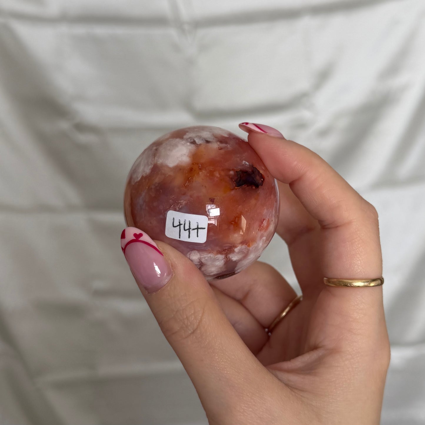 Carnelian & Flower Agate Sphere