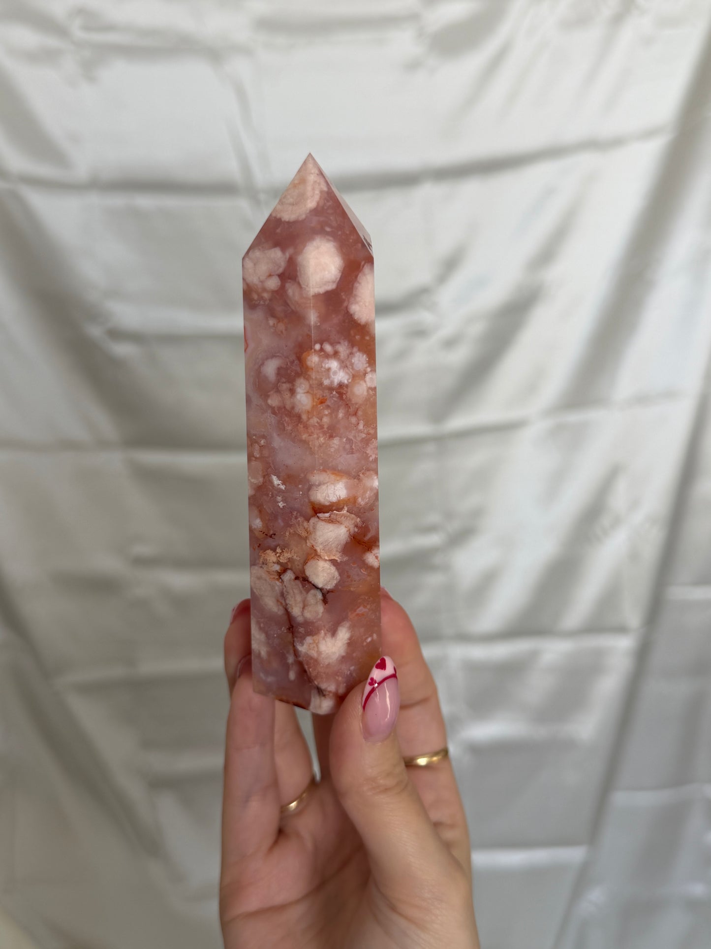 Carnelian & Flower Agate Tower