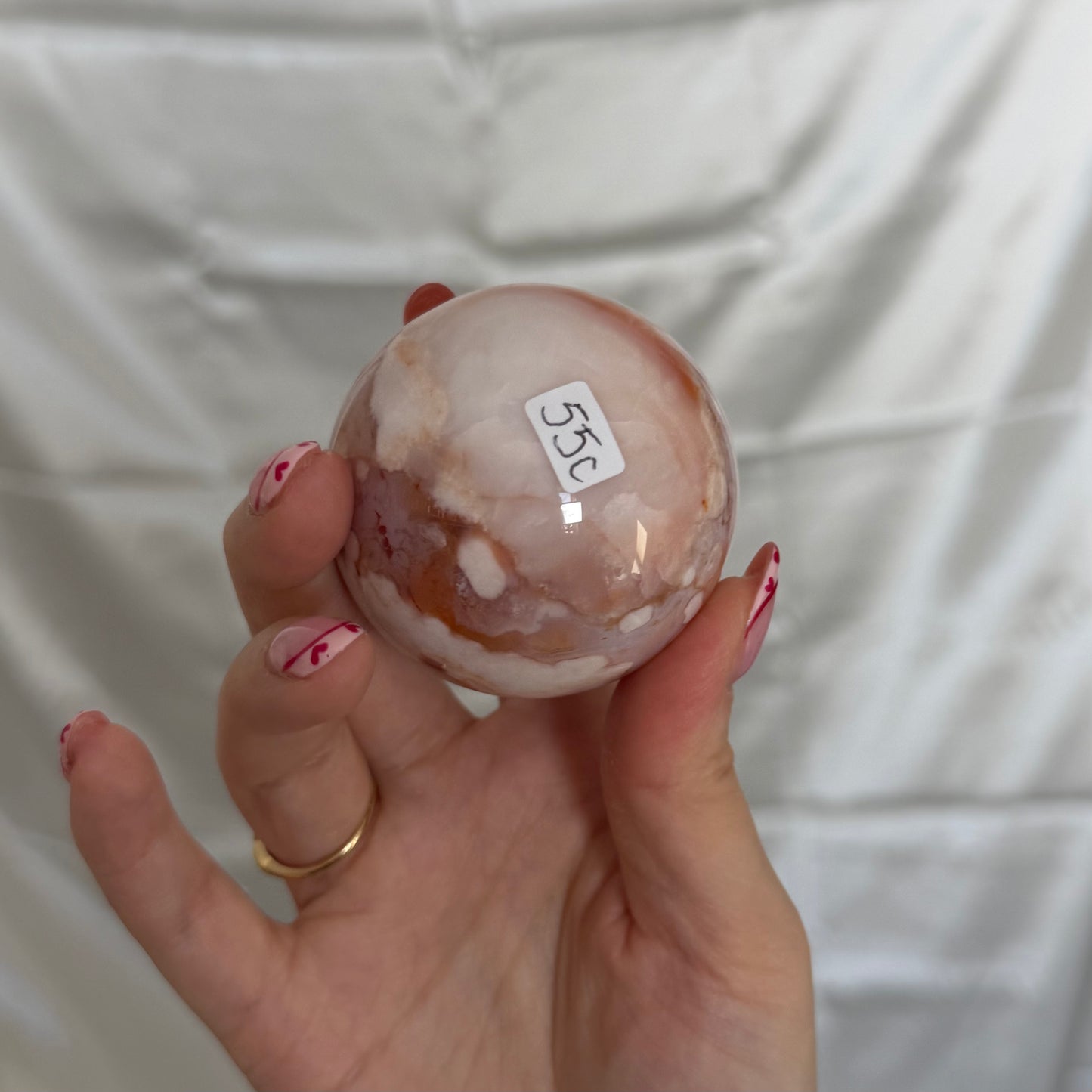 Carnelian & Flower Agate Sphere