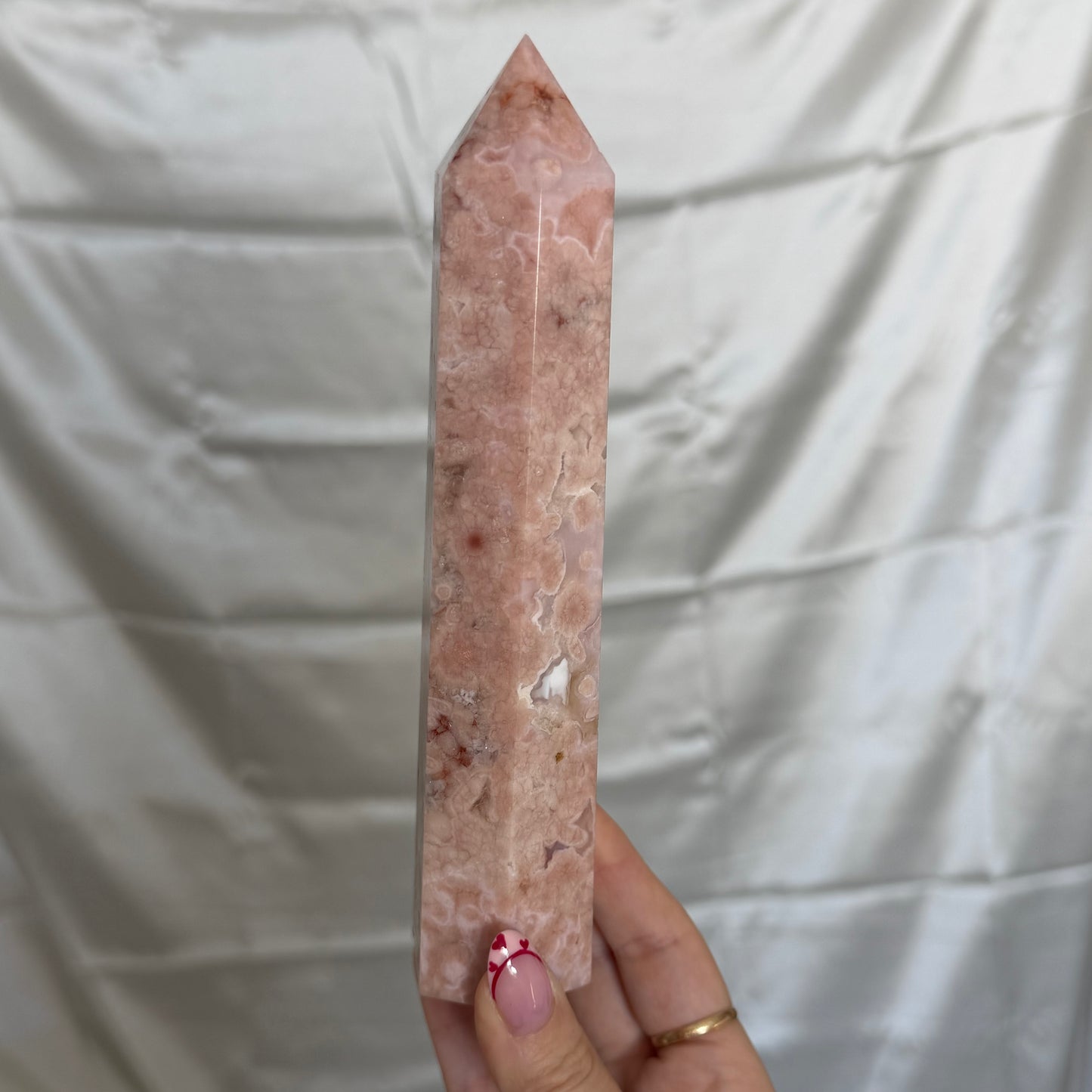 Carnelian & Flower Agate Tower