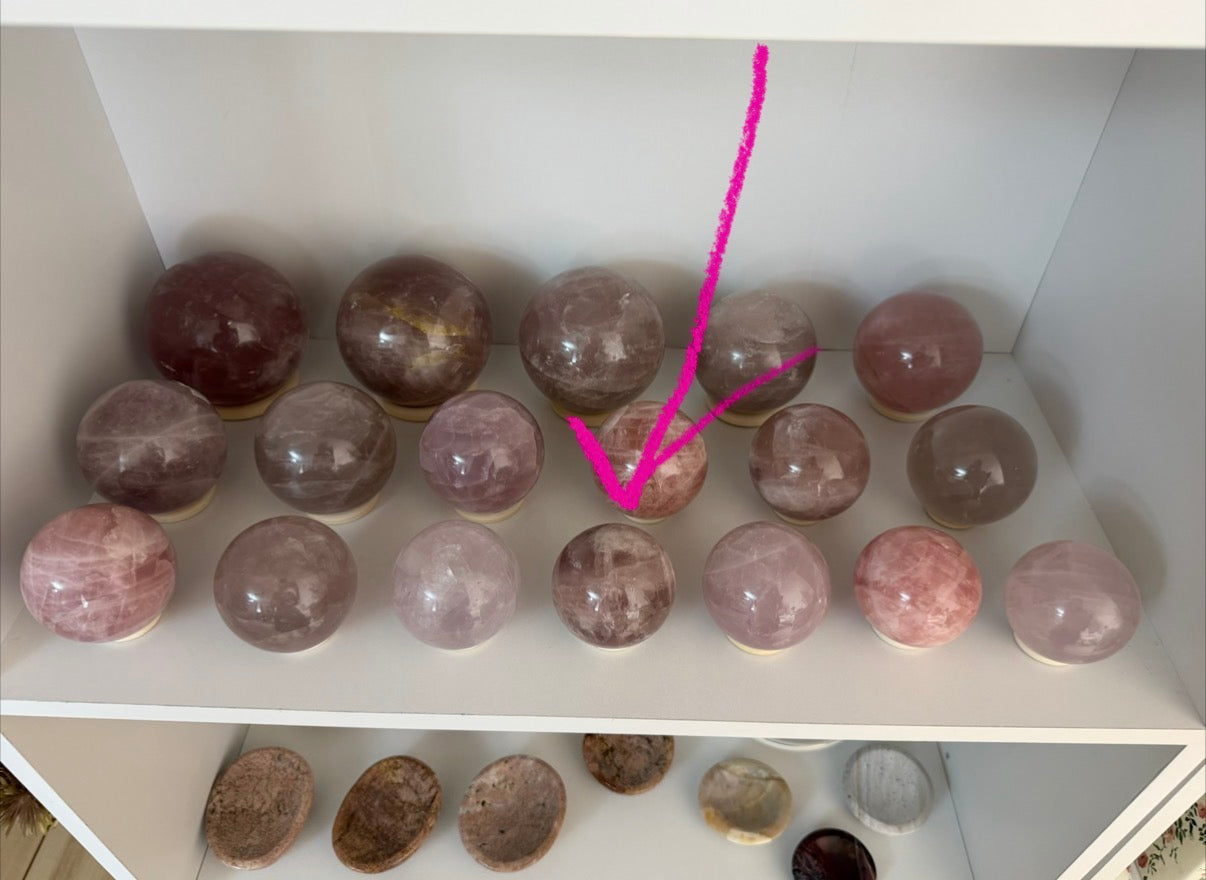 Berry Rose Quartz Sphere 63mm (40Z)