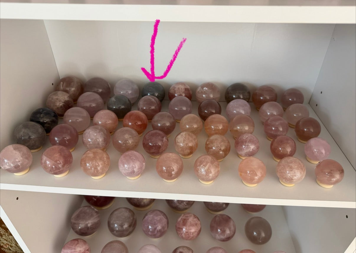 Deep Blue Rose Quartz Sphere (28)