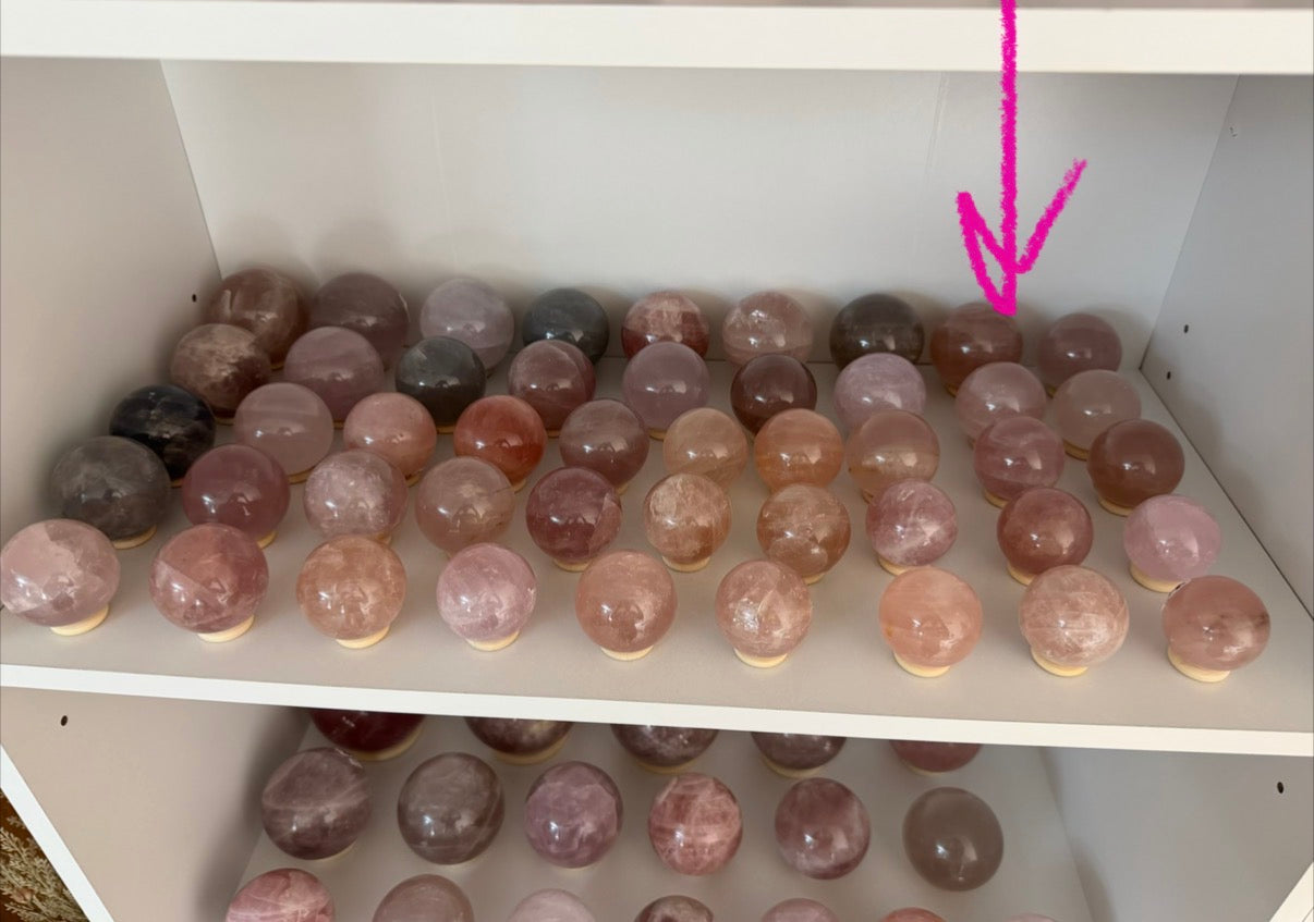 *Moody Star Rose Quartz Sphere (25)