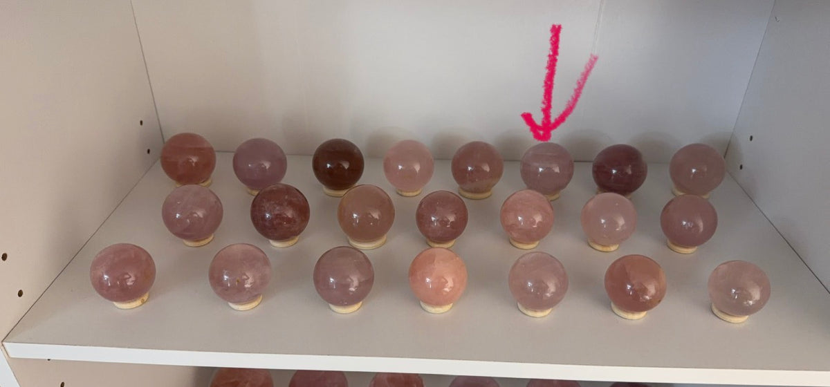 *Smoky Pink Star Rose Quartz Sphere (28Z)