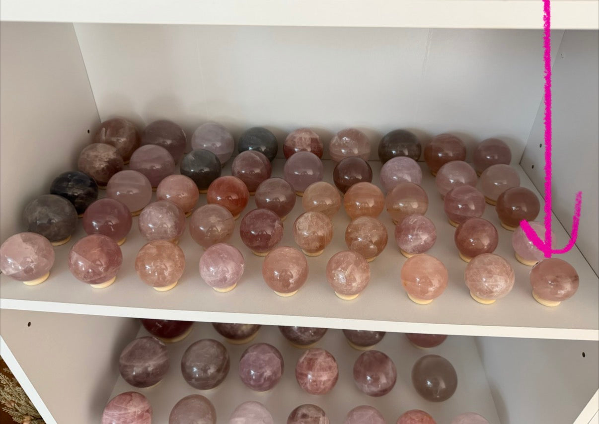 *Moody Star Rose Quartz Sphere (10Z)