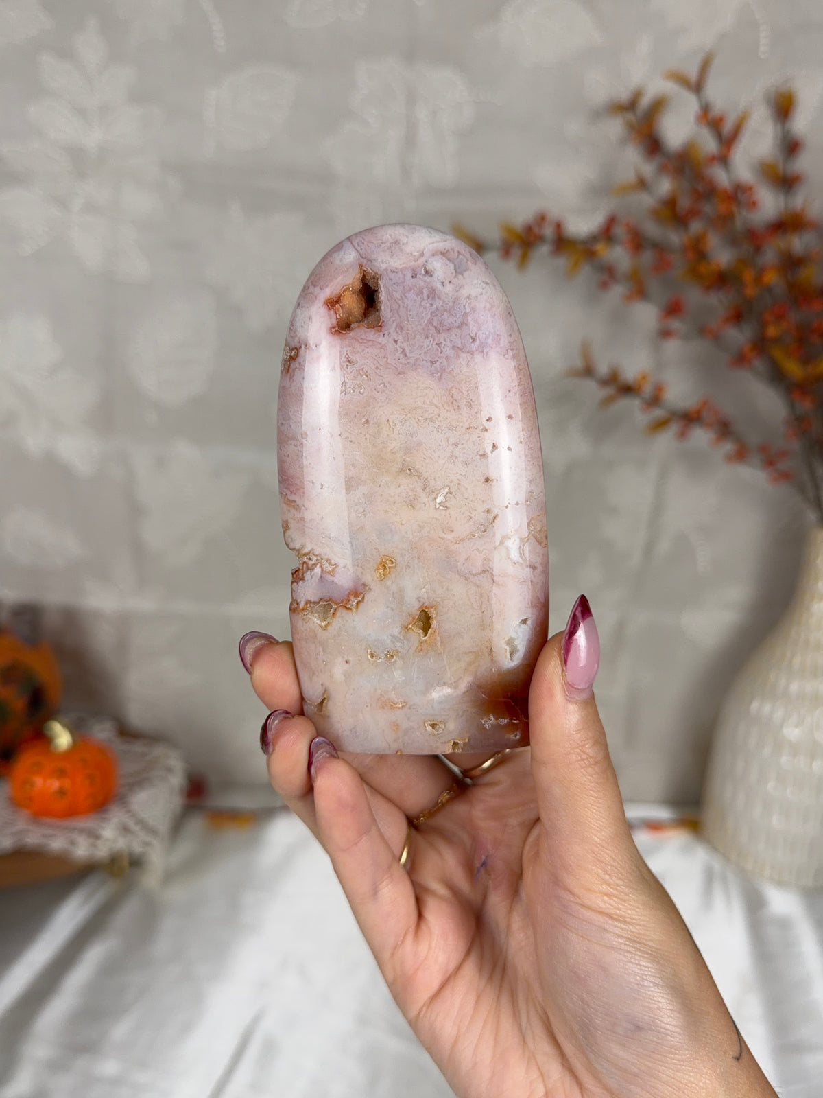 Sorbet Druzy Pink Carnelian Freeform (48C)