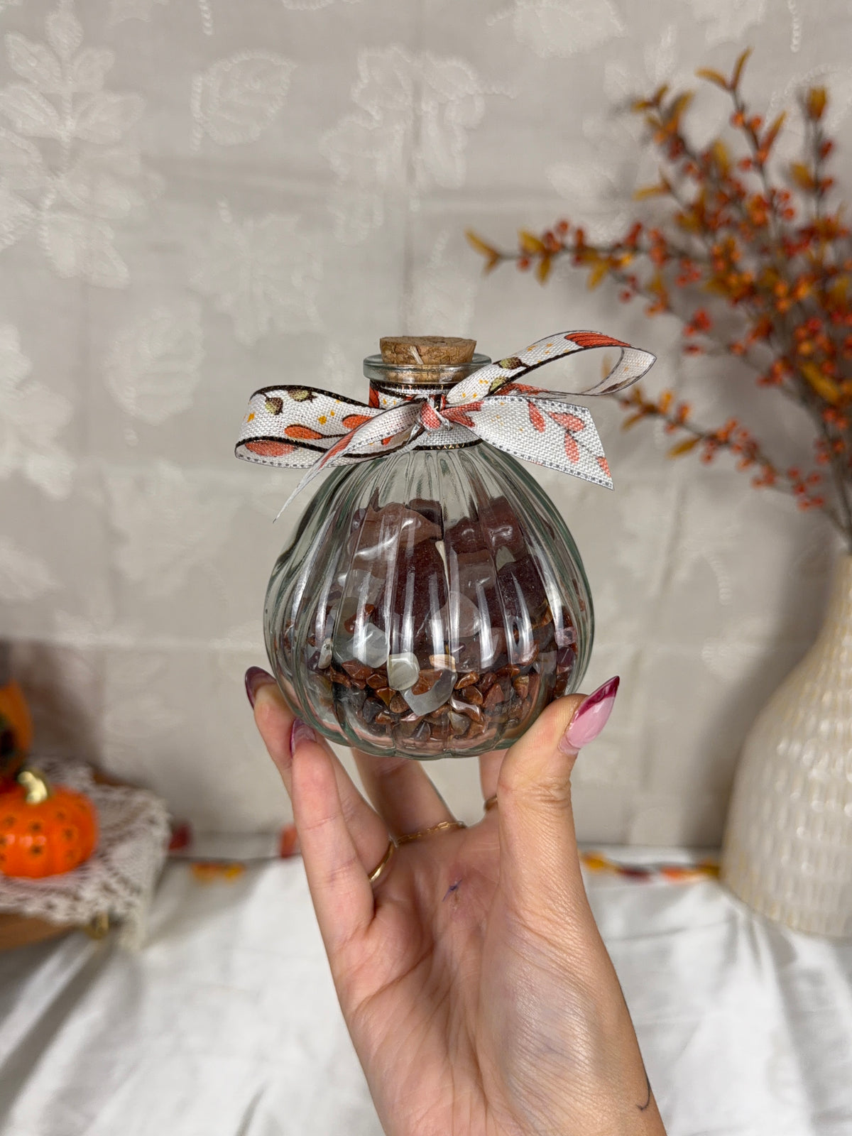 Fall Pumpkin Tumble Jar (38J)