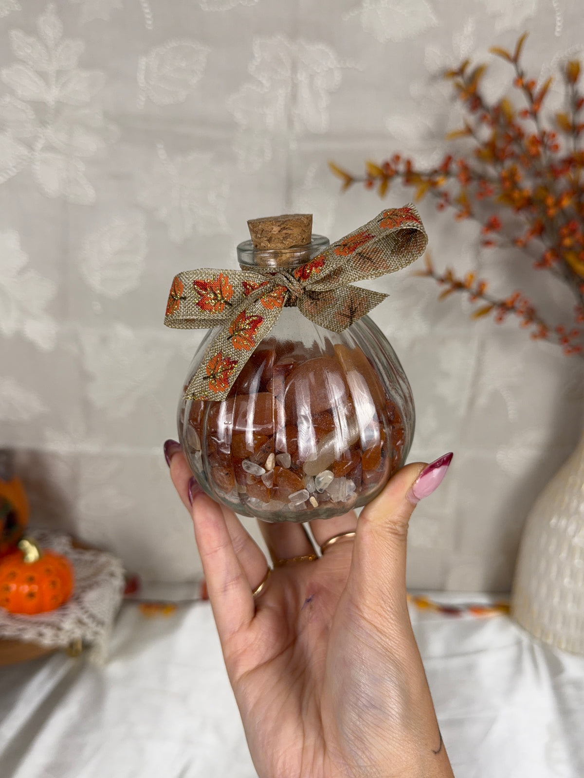 Fall Pumpkin Tumble Jar (38E)
