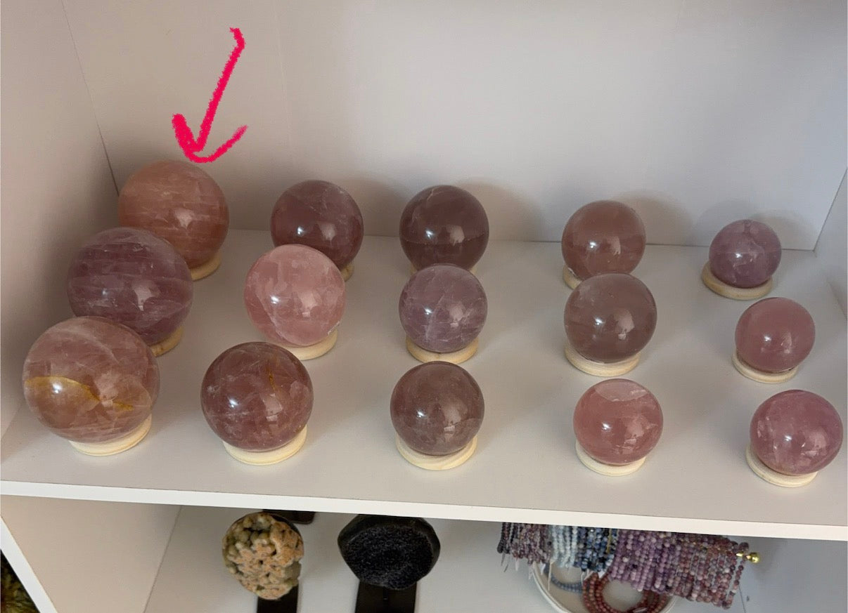 Rose Quartz Sphere 85mm (110Z)