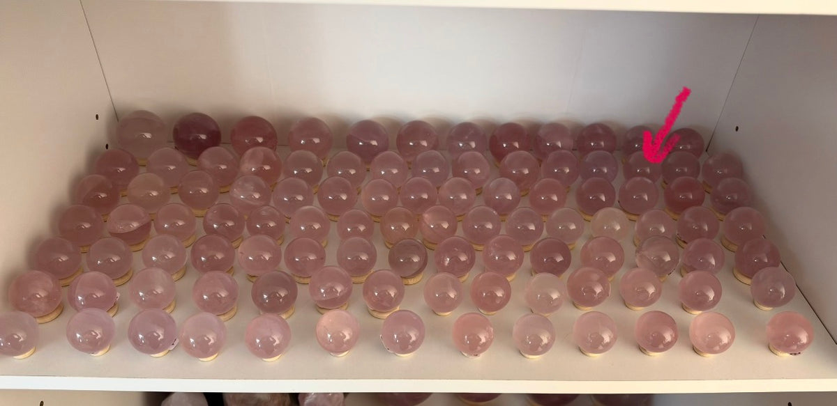 *Juicy Star Rose Quartz Sphere (15B)