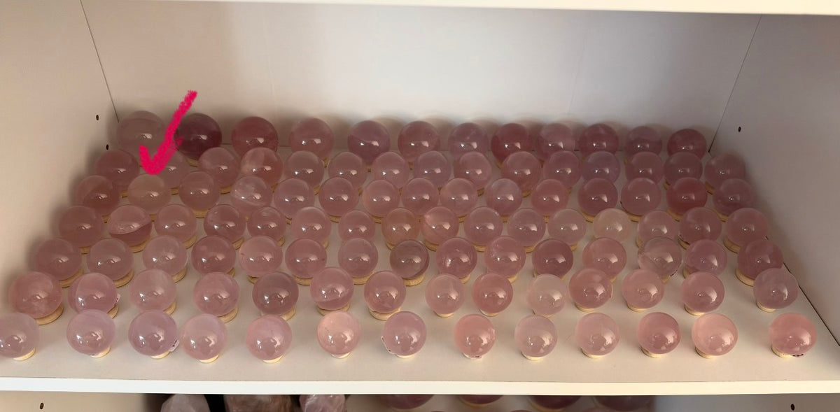 *Juicy Watery Star Rose Quartz Sphere (15G)