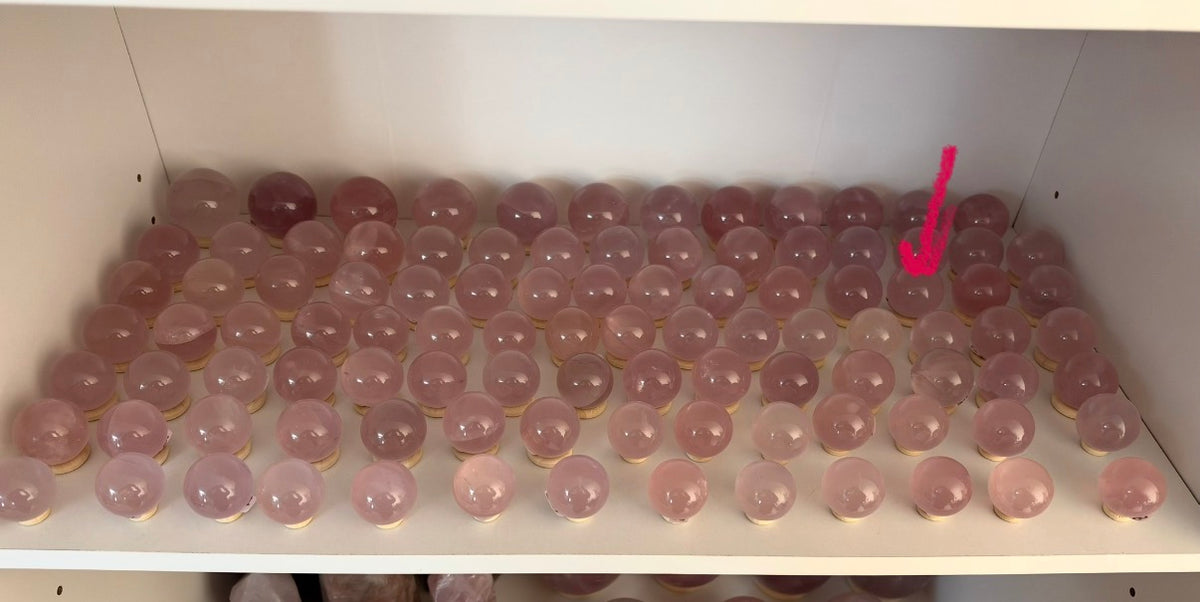 **Juicy Double Star Rose Quartz Sphere (14K)