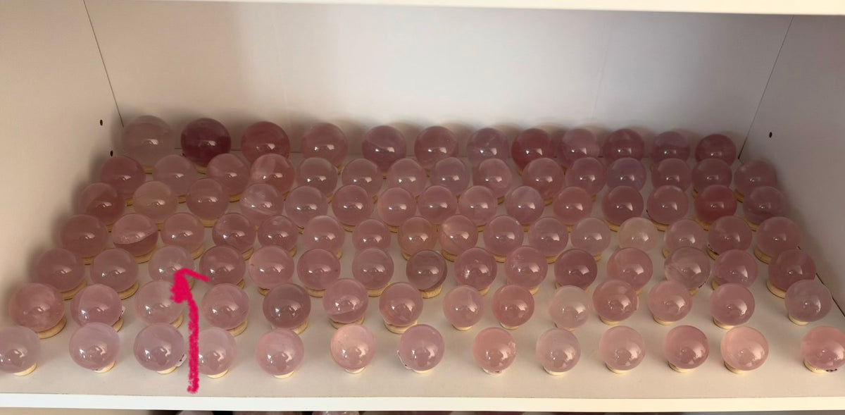 *Extra Juicy Mini Star Rose Quartz Sphere (12G)