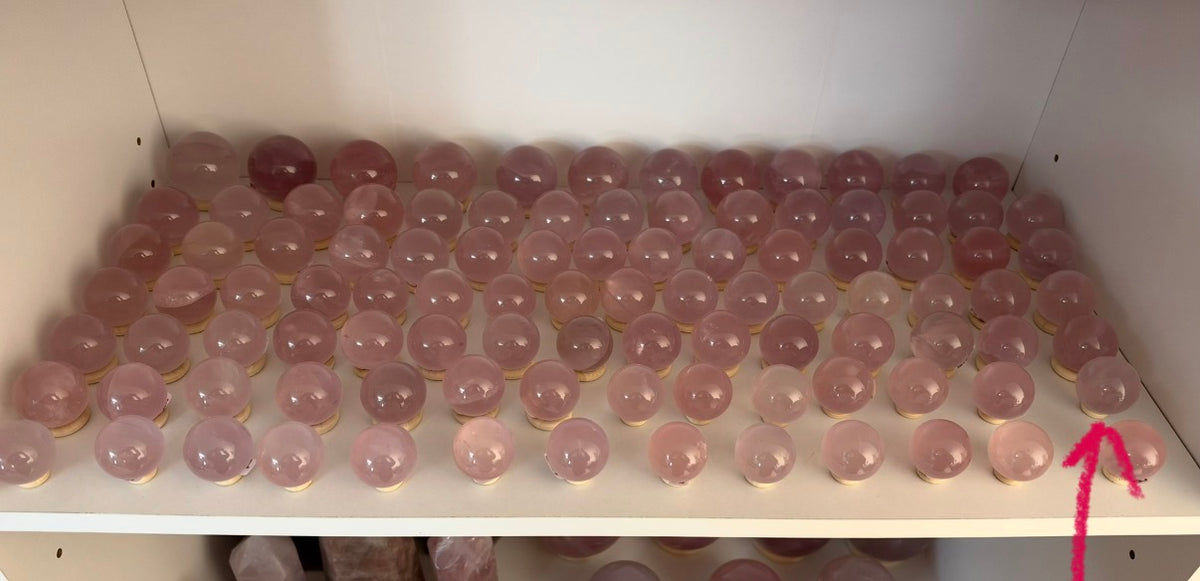 **Double Star Extra Juicy Mini Star Rose Quartz Sphere (10H)