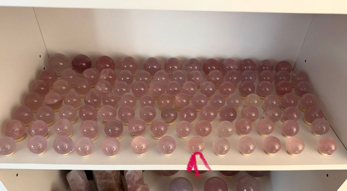 *Extra Juicy Peachy Mini Star Rose Quartz Sphere (8A)