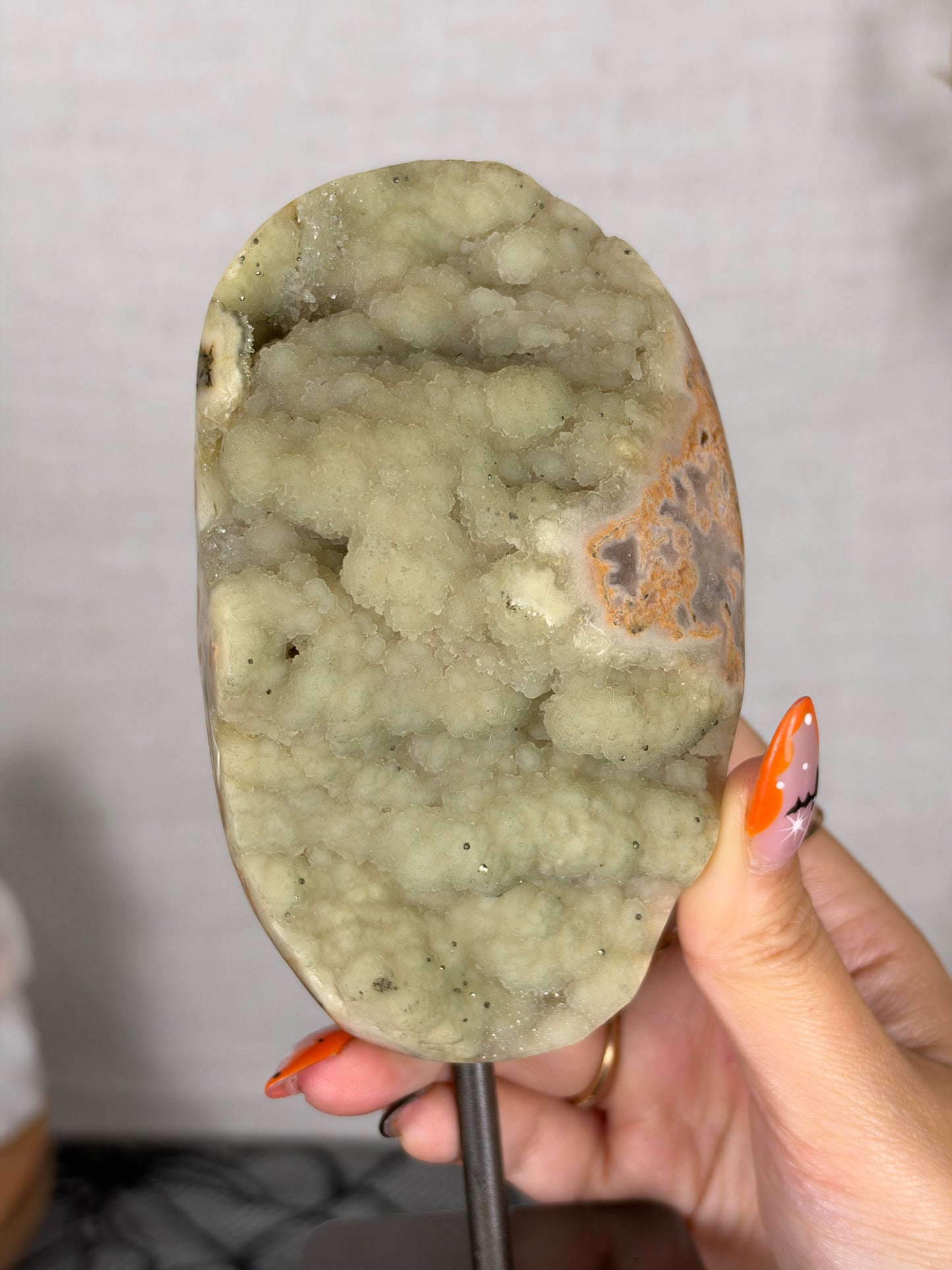 Green Druzy Jasper with Pyrite (90Z)