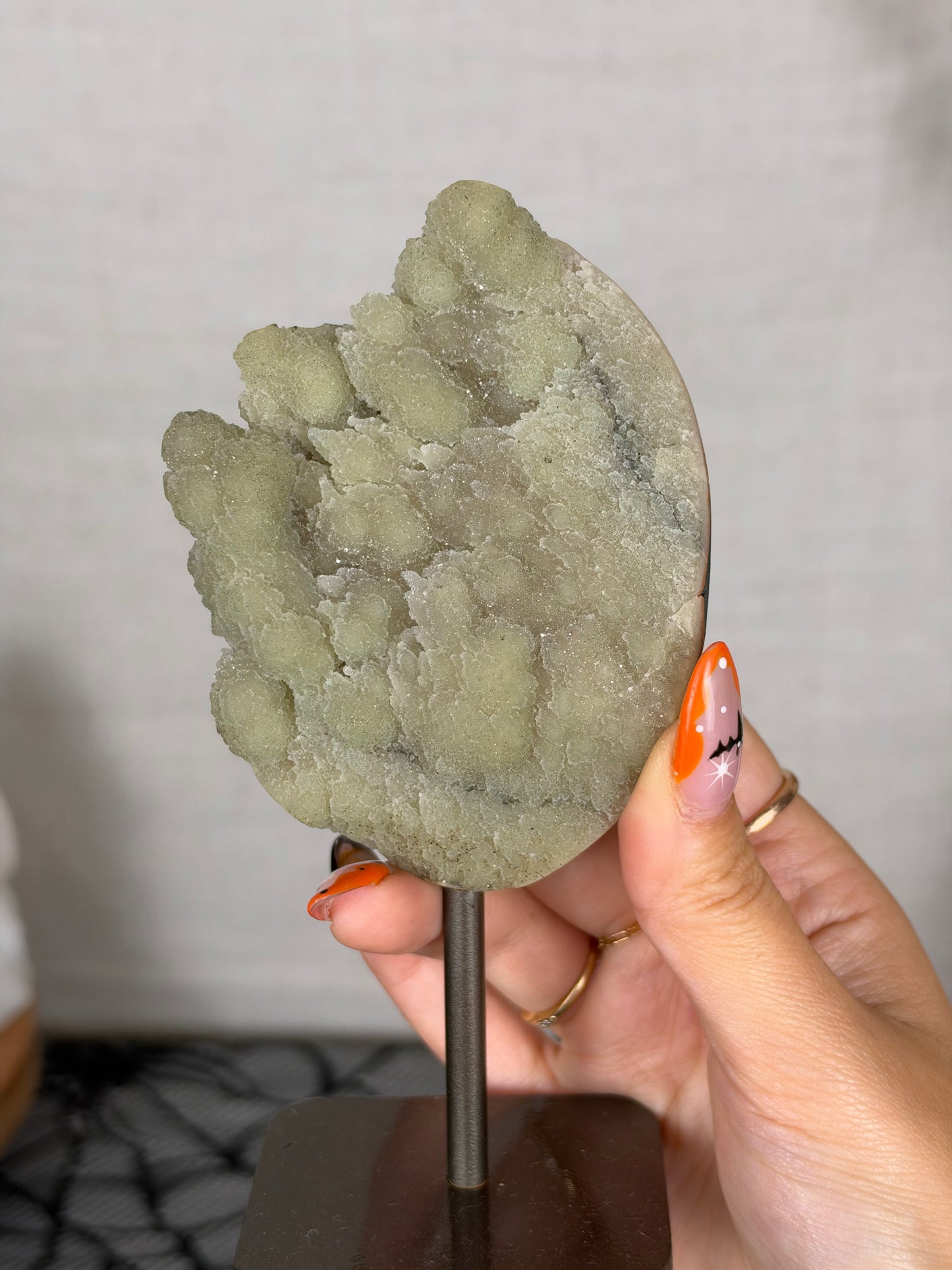 Green Druzy Jasper with Pyrite (42G)