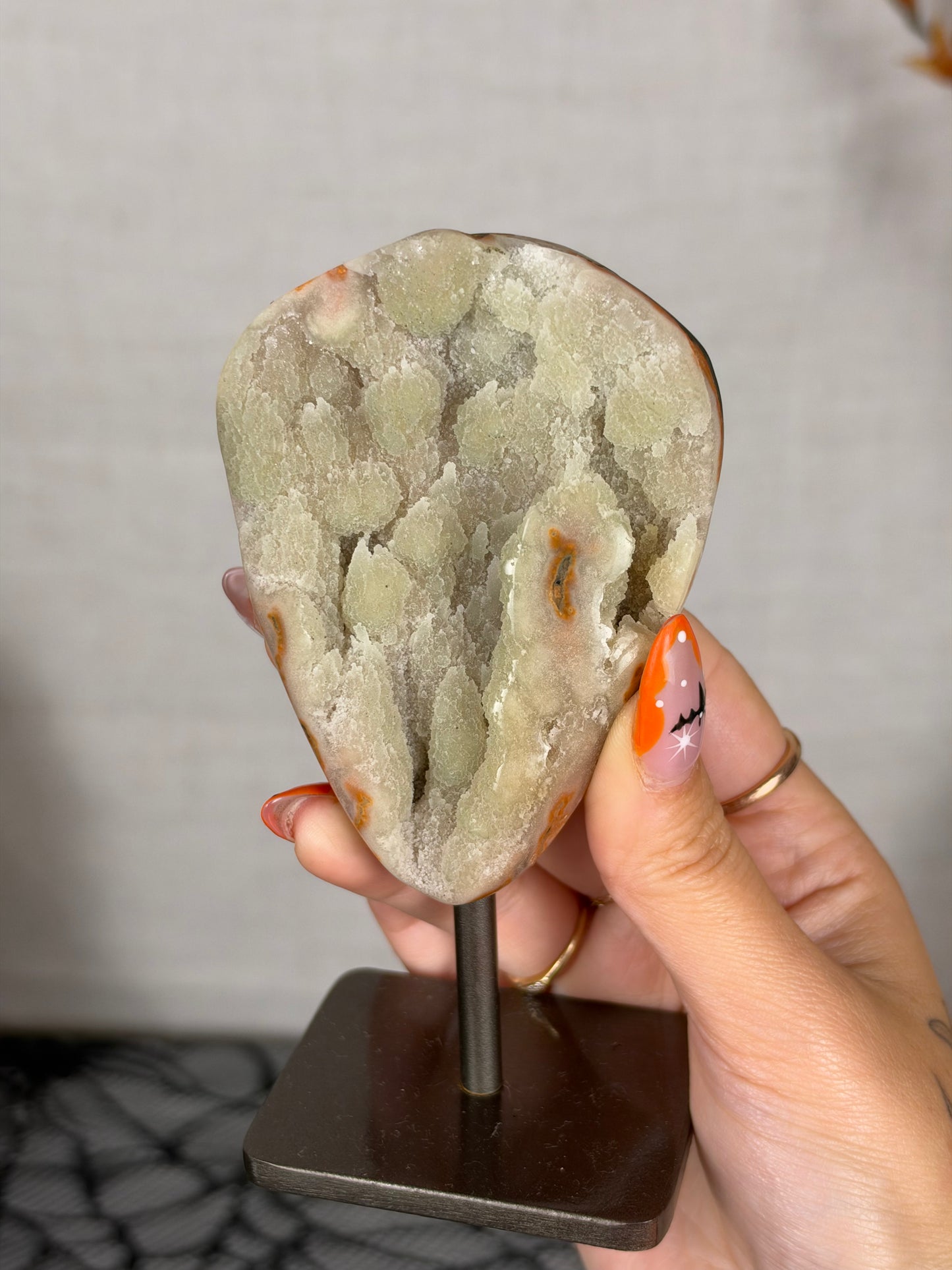Green Druzy Jasper with Pyrite (42C)
