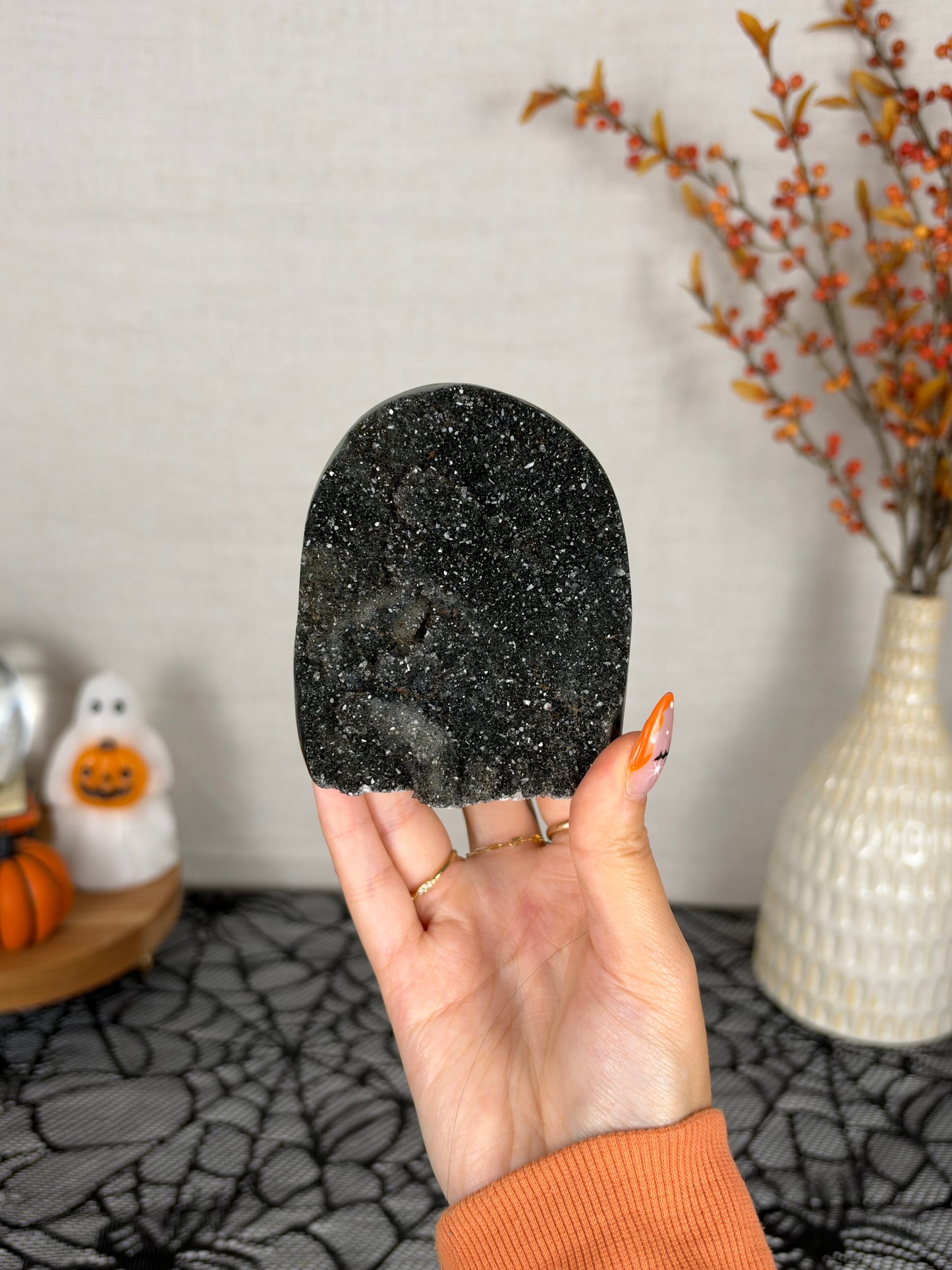 Black Galaxy Amethyst Cutbase (62B)