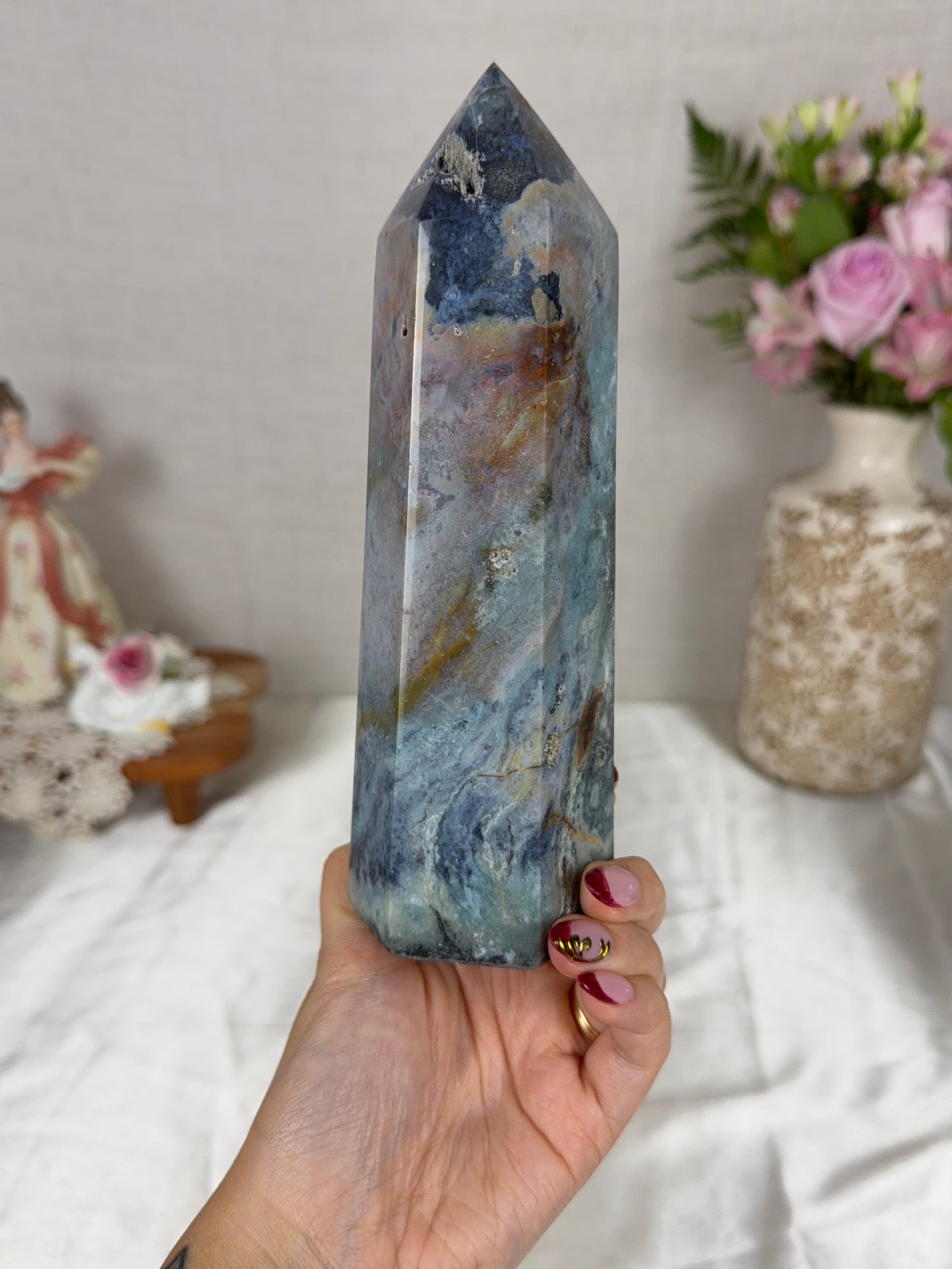Chunky Beachy Sea Jasper Tower (76X)
