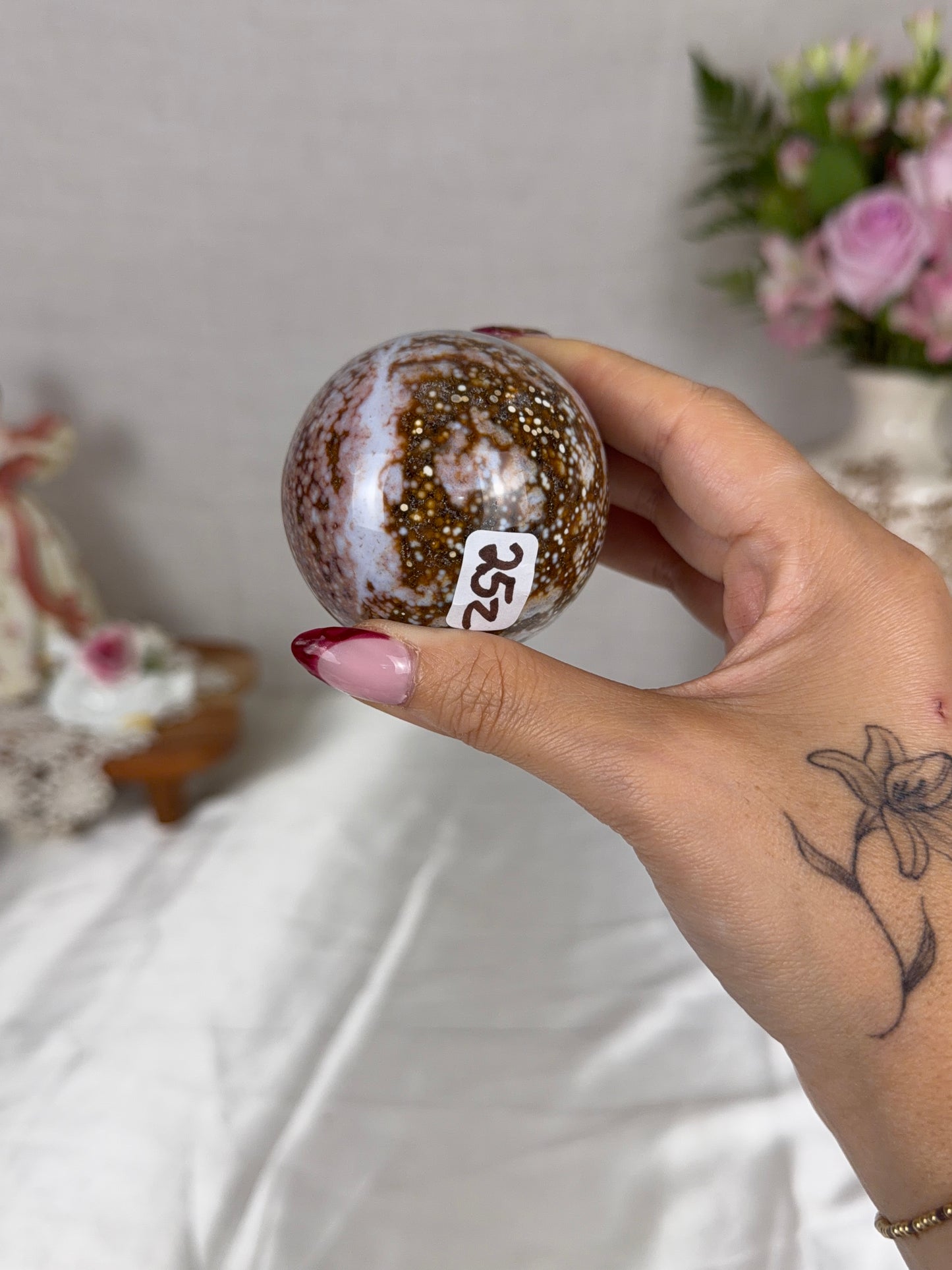 Orbicular Sea Jasper Sphere 58mm (25Z)