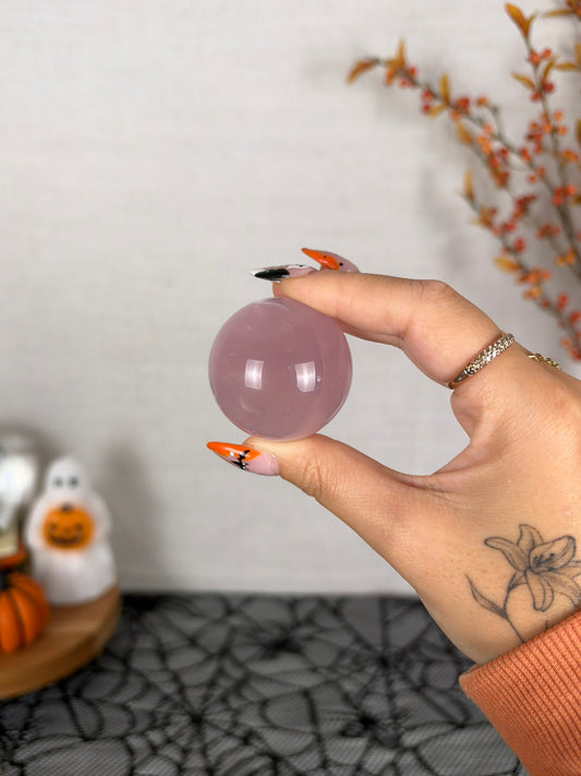 *Juicy Mauve Star Rose Quartz Sphere (28Z)