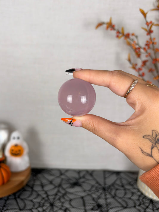 *Purple Watery Star Rose Quartz Sphere (24W)