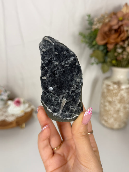 Black/Blue Chalcedony Freeform (40)