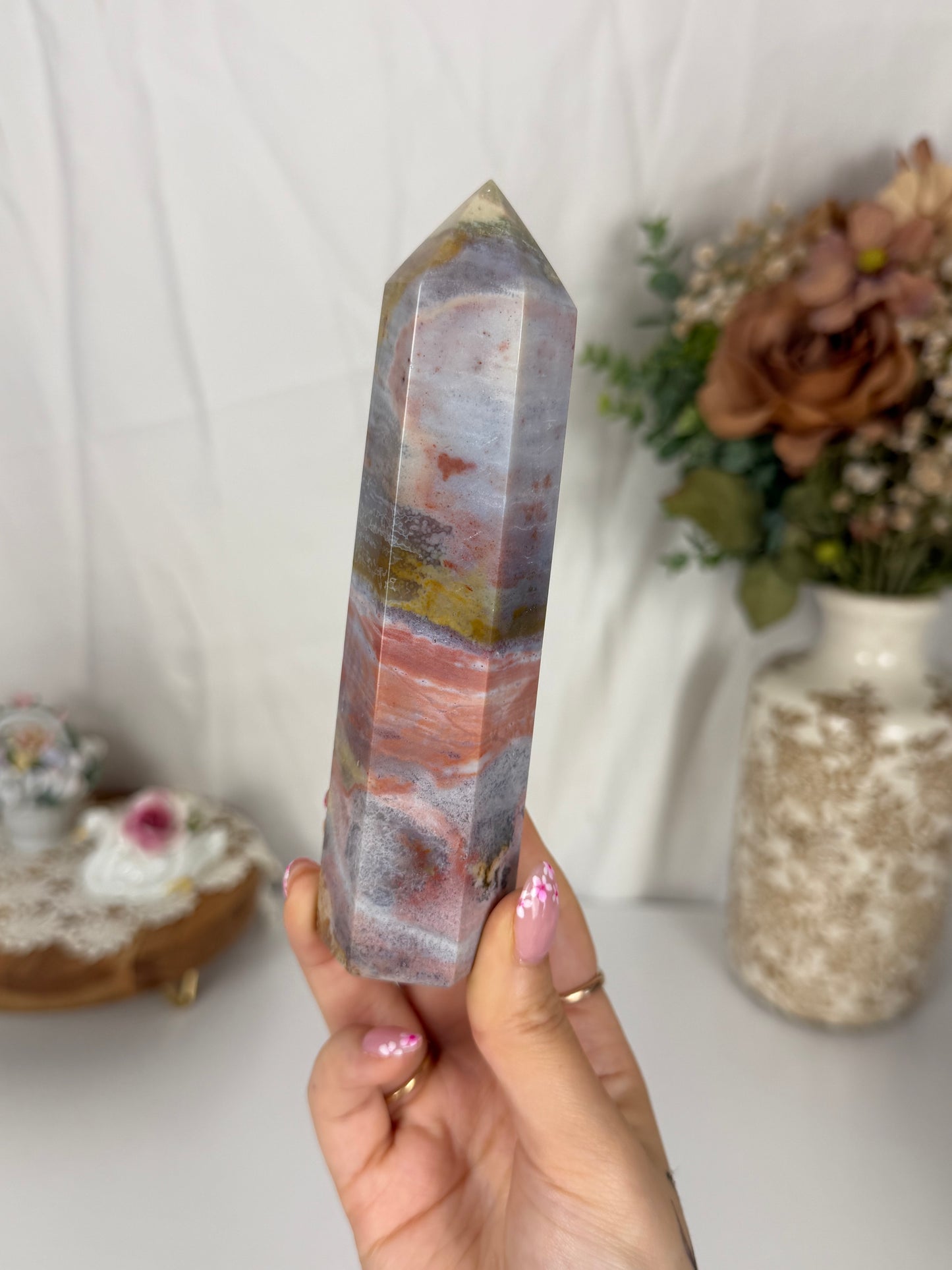 Colorful Large Sea Jasper Tower (73)