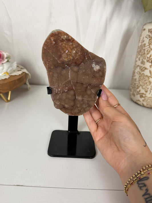 Statement Pink/Brown Amethyst Freeform on Stand (150)