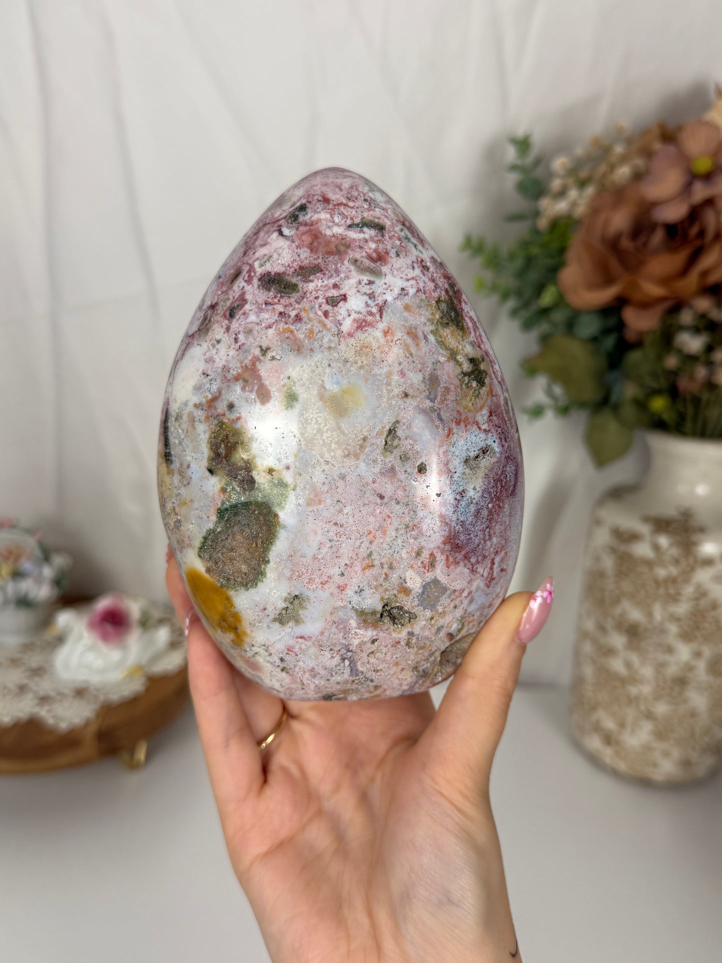 Pink Pastel Sea Jasper Freeform (120)