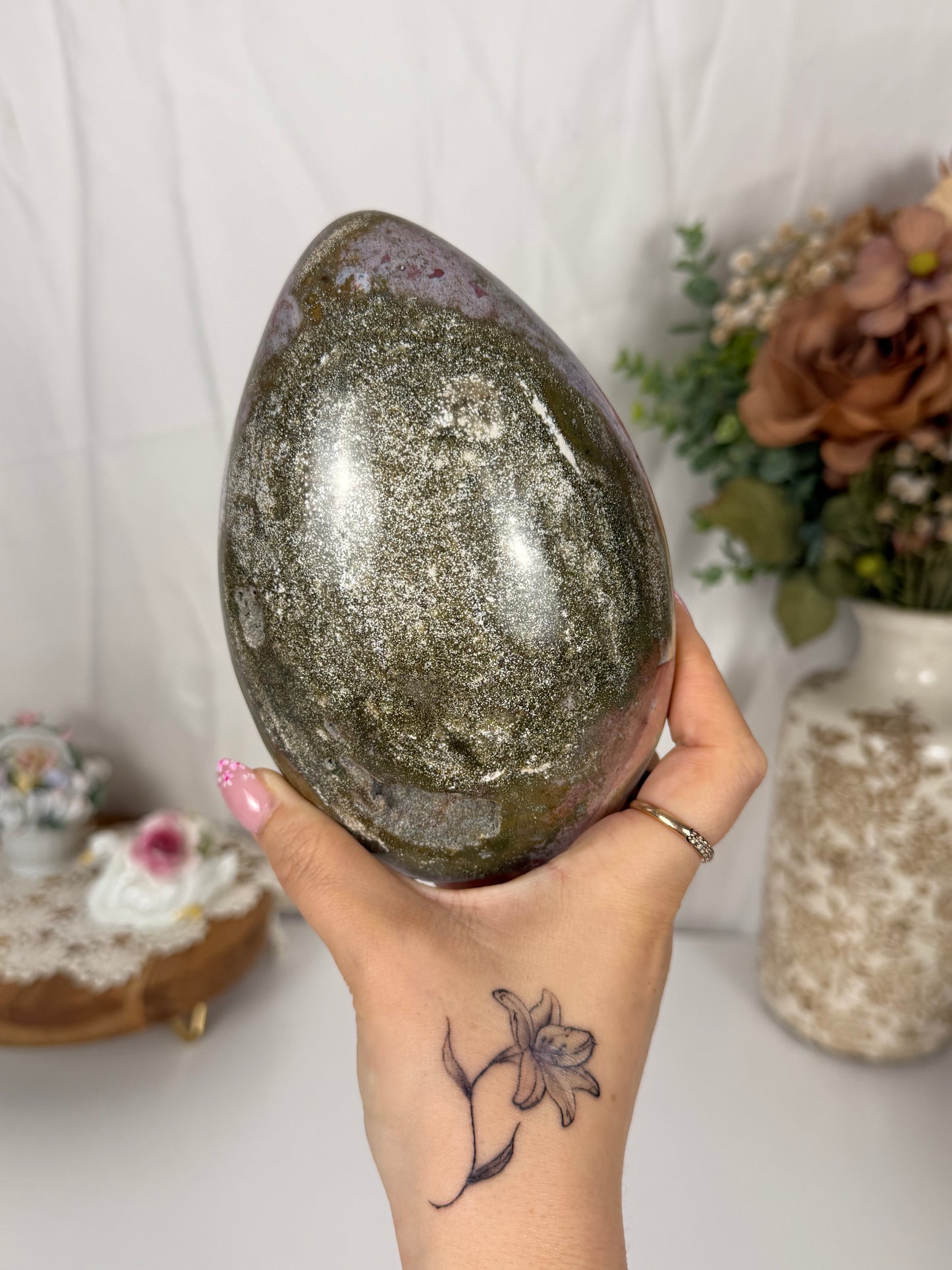Pink Pastel Sea Jasper Freeform (120)
