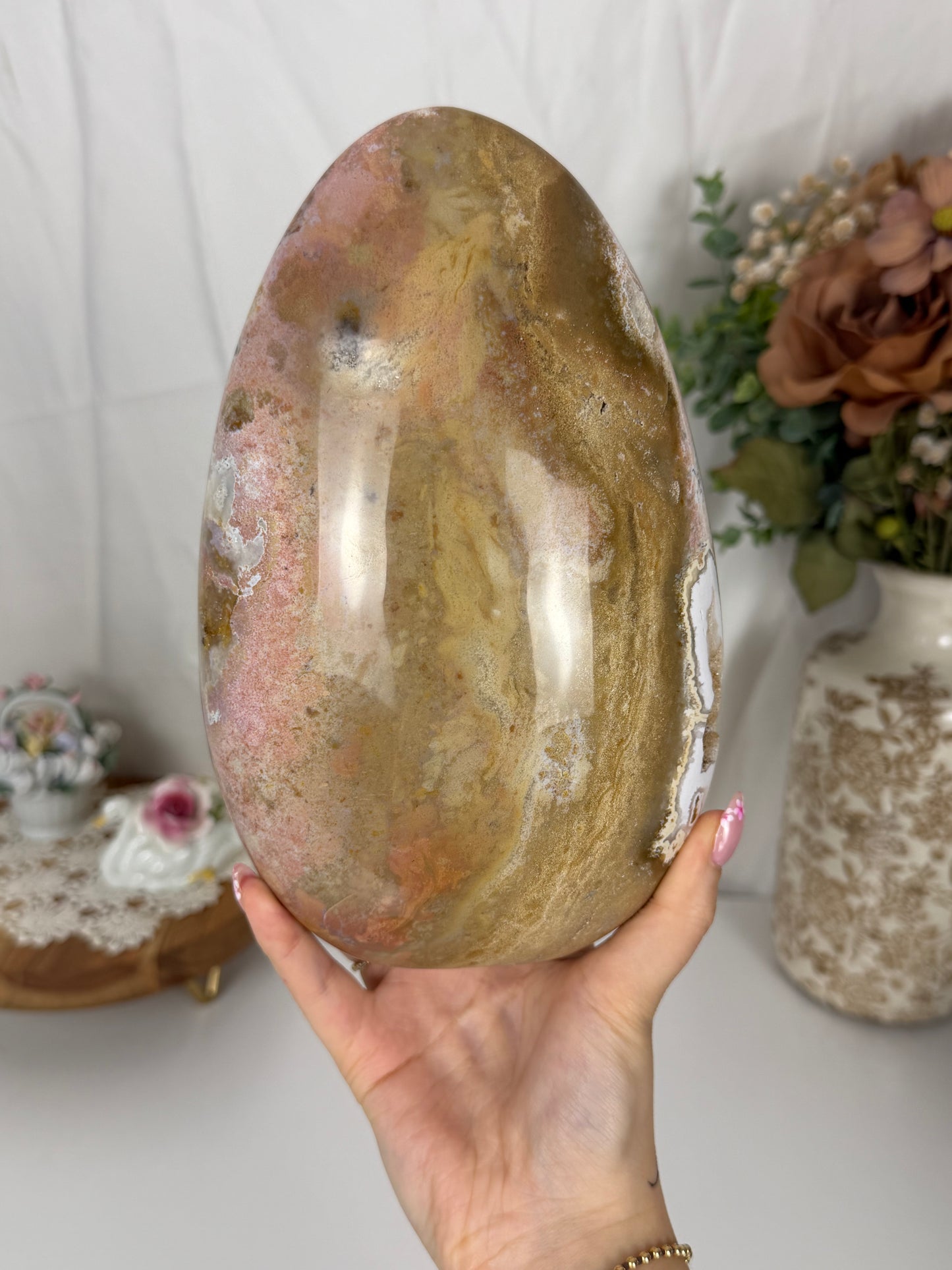 XL Sandy Pink Sea Jasper Freeform (230)