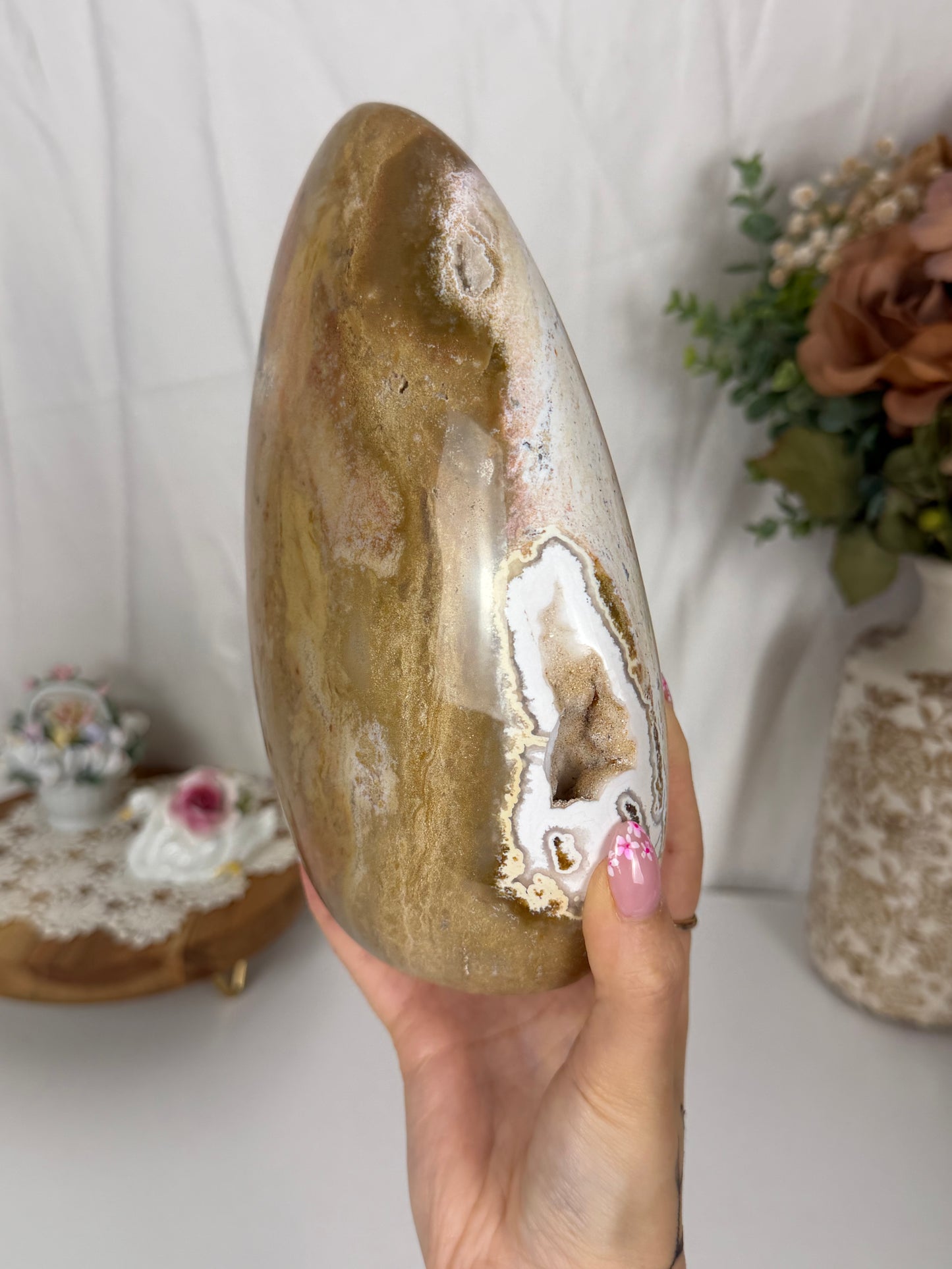 XL Sandy Pink Sea Jasper Freeform (230)