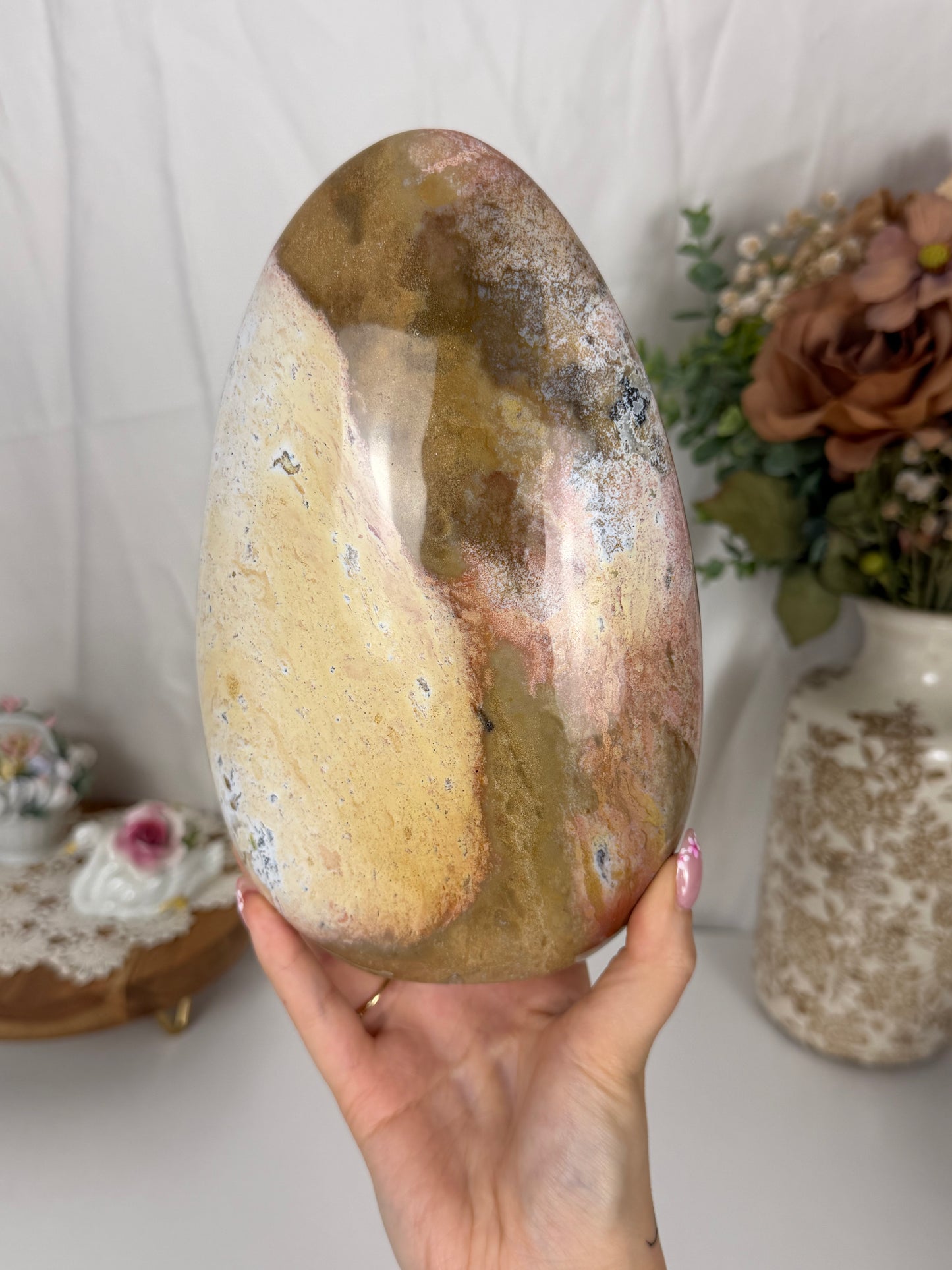 XL Sandy Pink Sea Jasper Freeform (230)