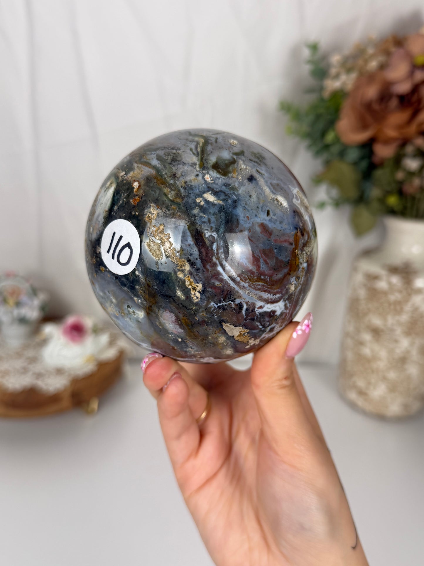 Earthy Sea Jasper Sphere (110)