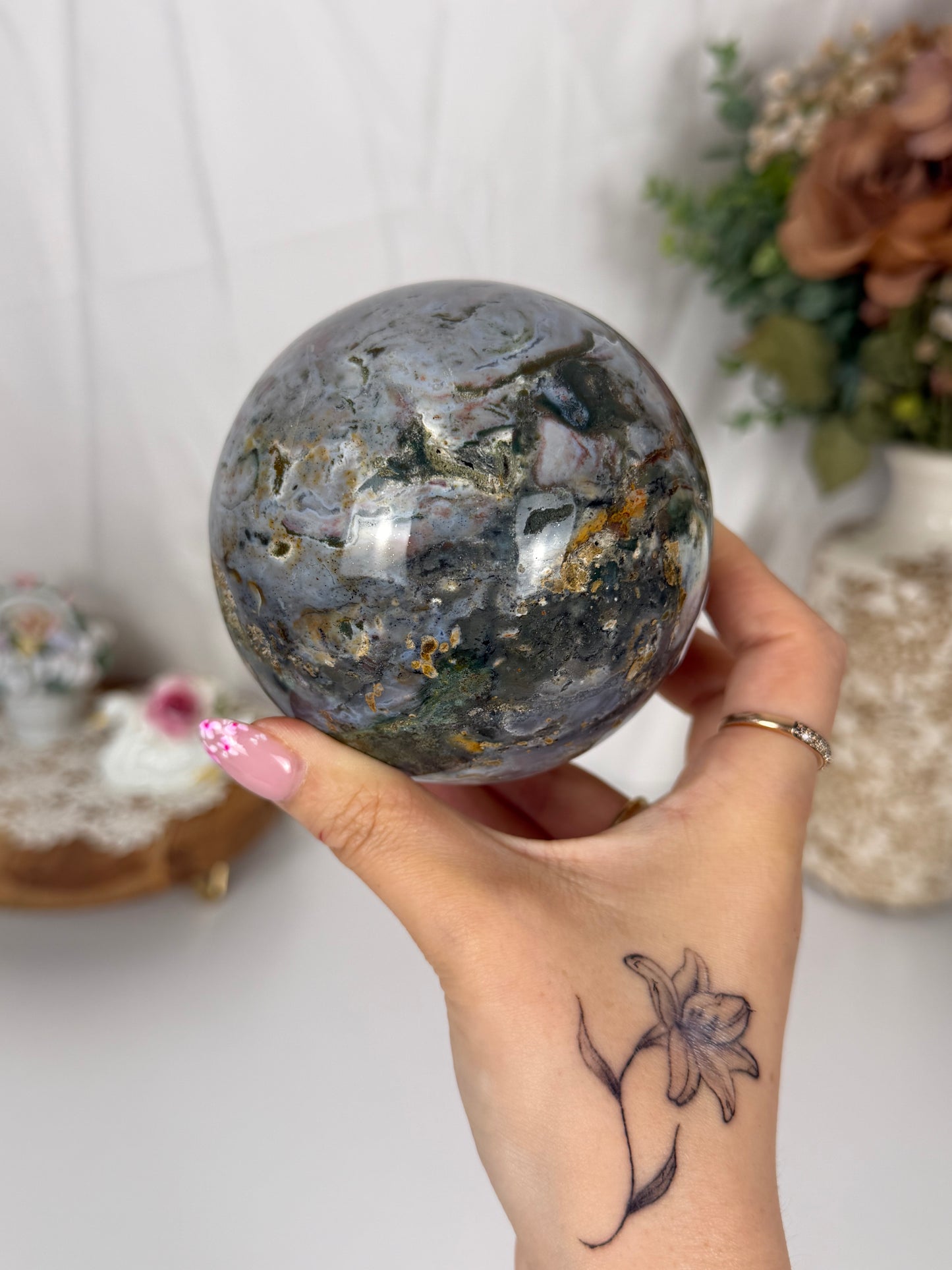 Earthy Sea Jasper Sphere (110)