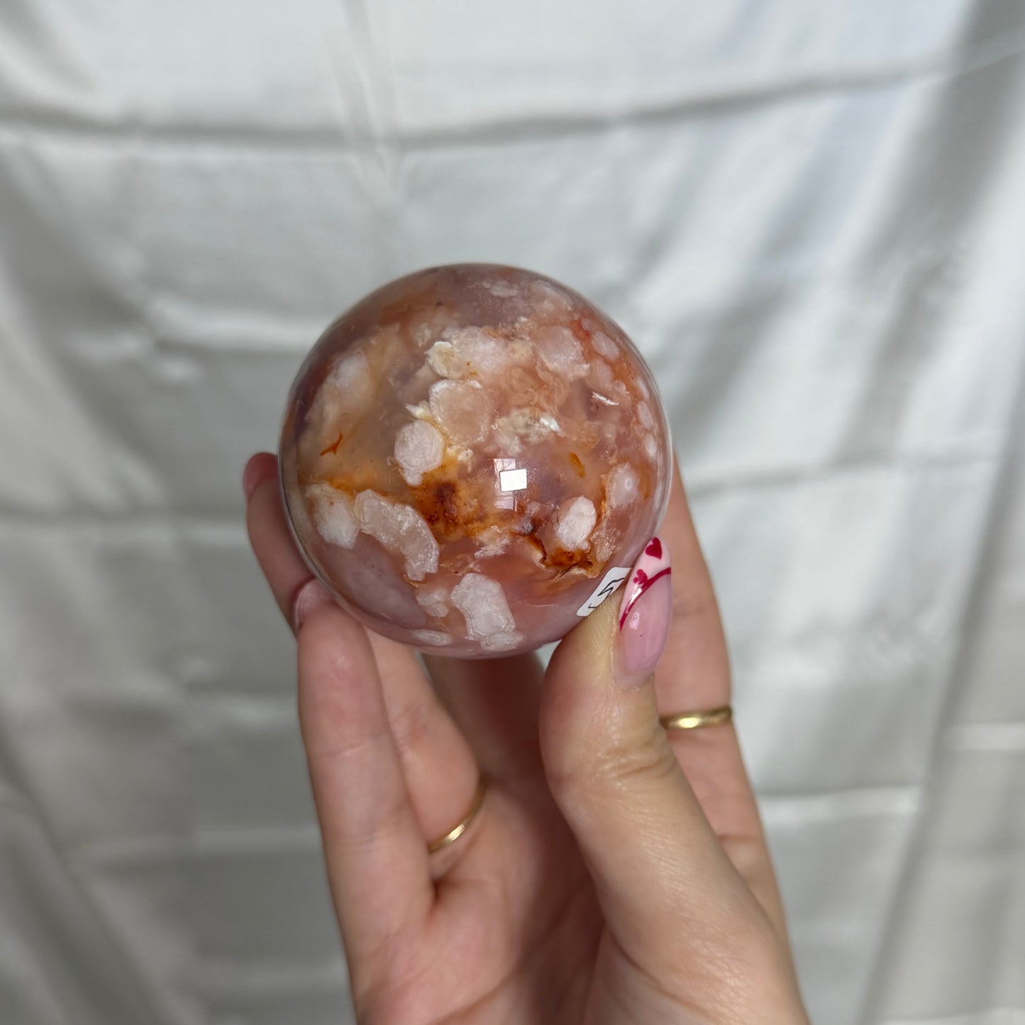 Carnelian & Flower Agate Sphere