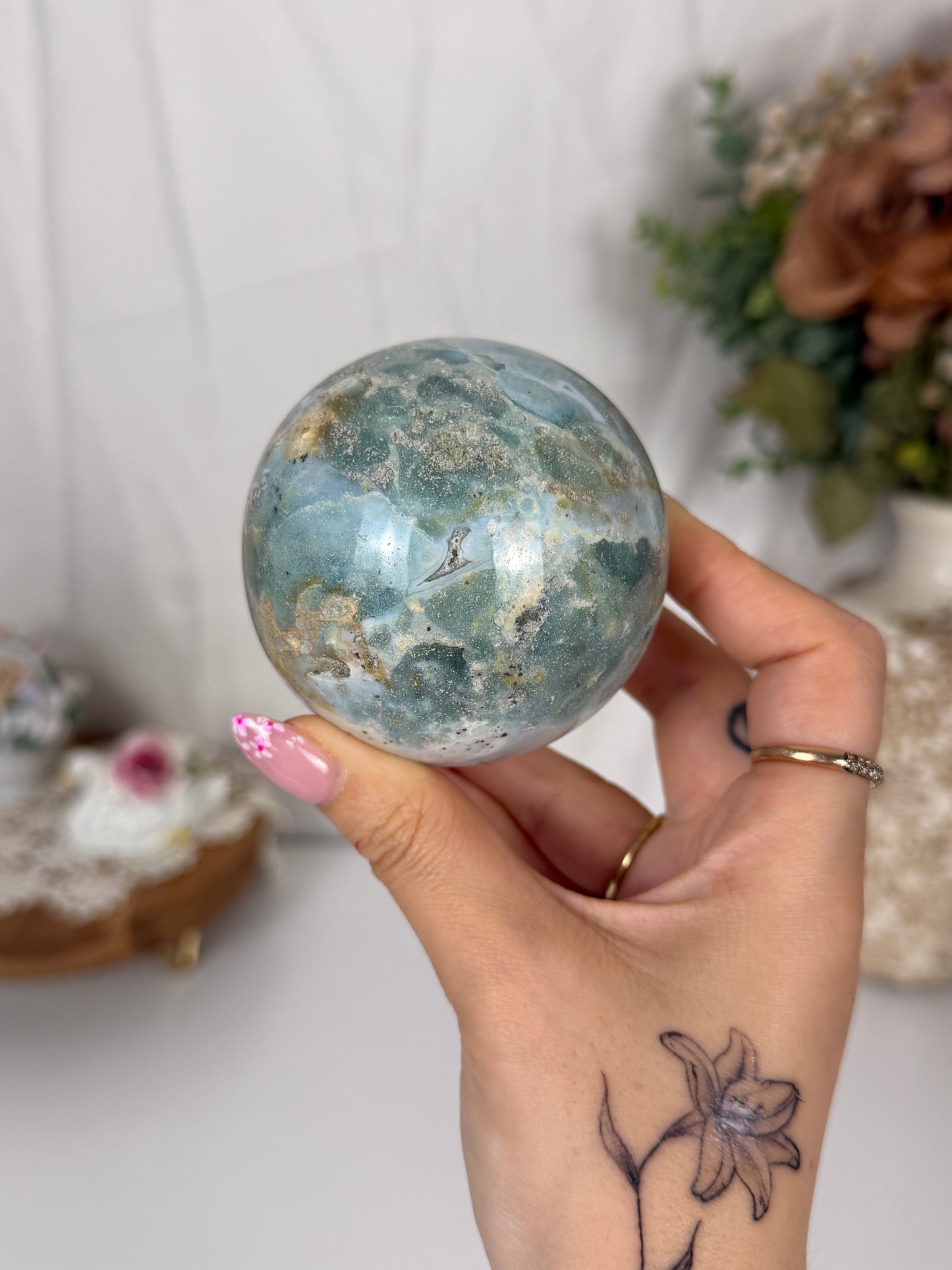 Aquatic Sea Jasper Sphere (45)