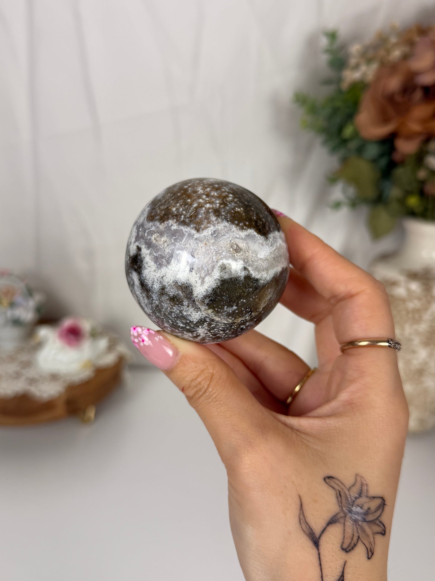 Milky Way Sea Jasper Sphere (28)