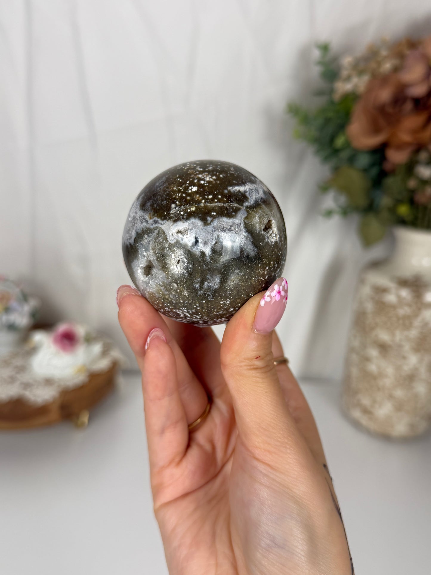 Milky Way Sea Jasper Sphere (28)