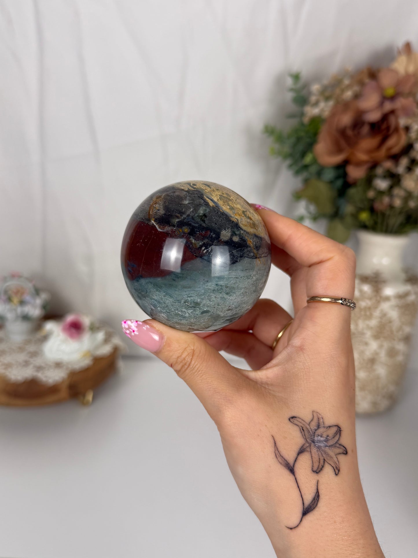 Sea Jasper Sphere (38)