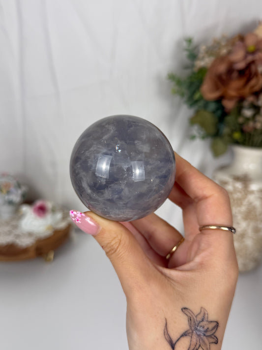 Blue Rose Quartz Sphere (48)