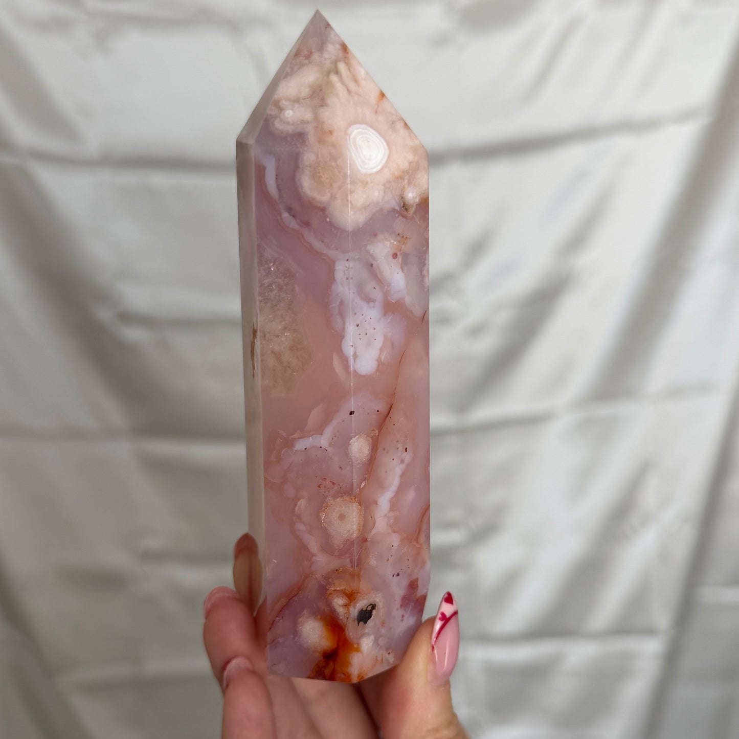 Carnelian & Flower Agate Tower