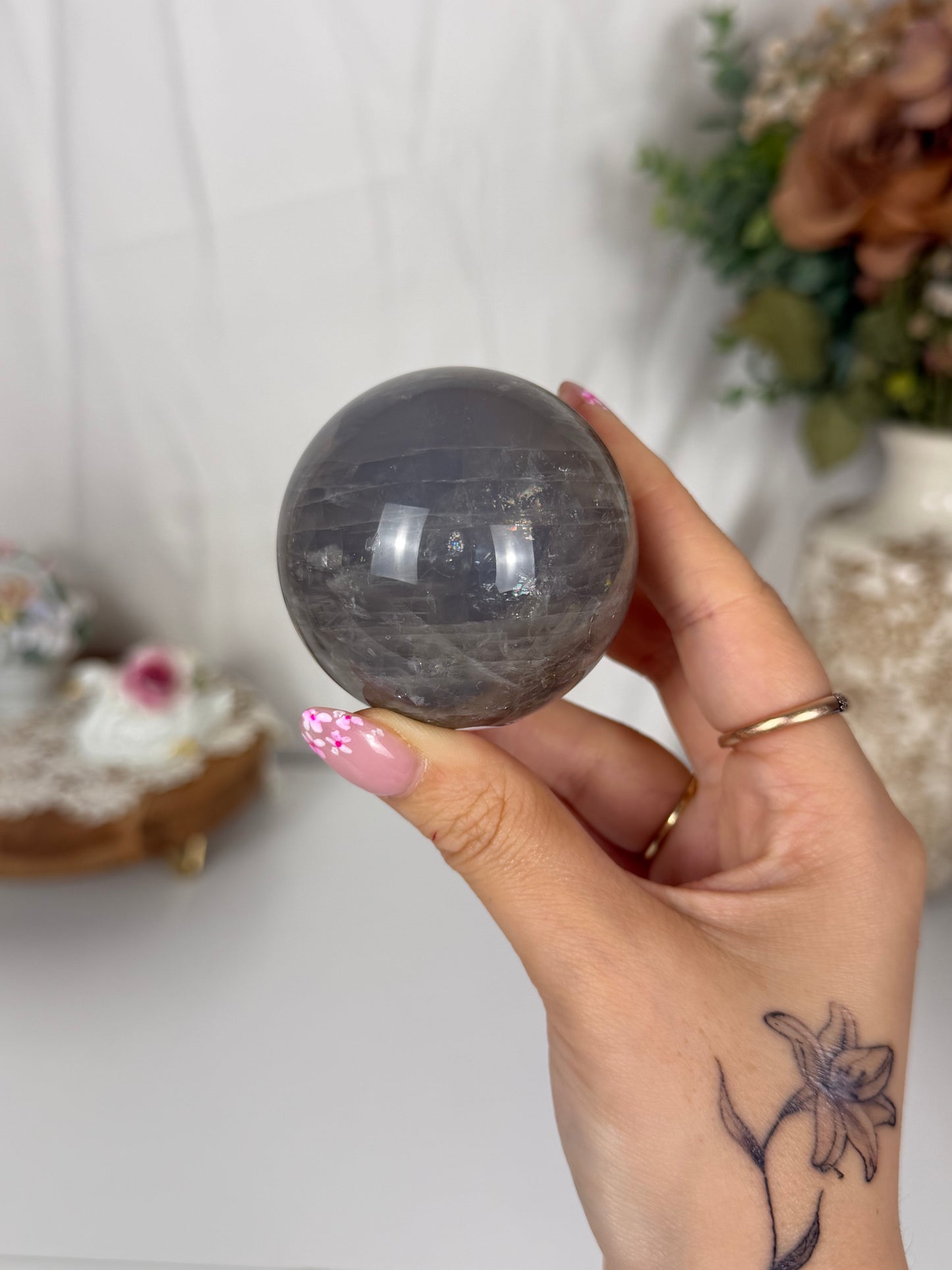 Blue Rose Quartz Sphere (36)