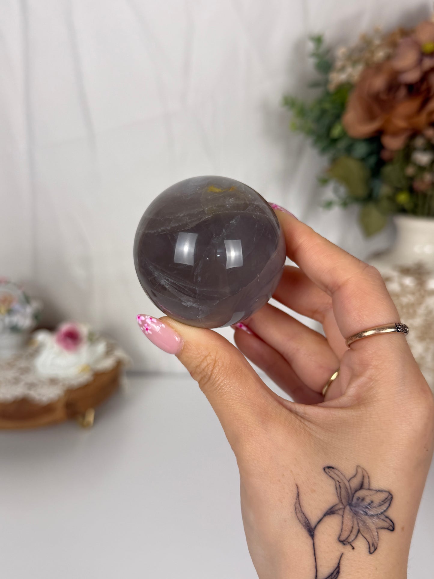 Blue Rose Quartz Sphere (22)
